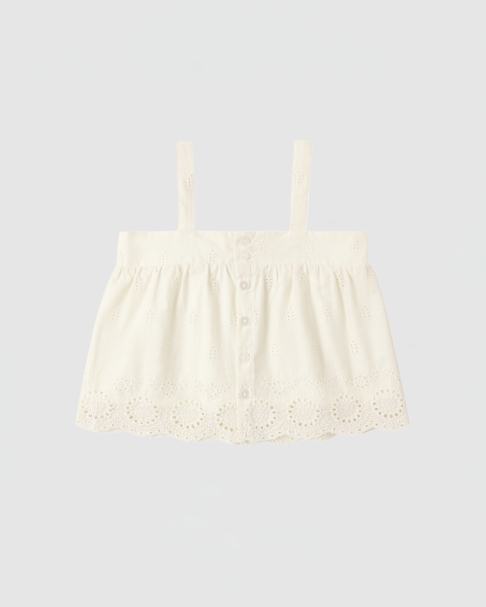 Rylee + Cru Eyelet Swing Top in Ivory