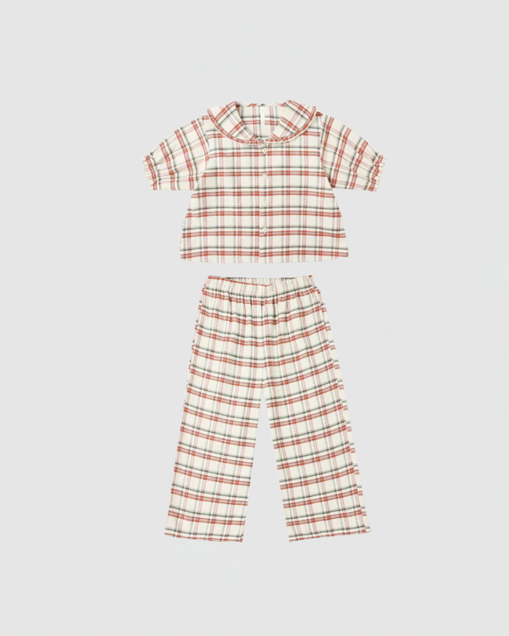 Rylee + Cru Ruffle Pajamas in Holiday Flannel