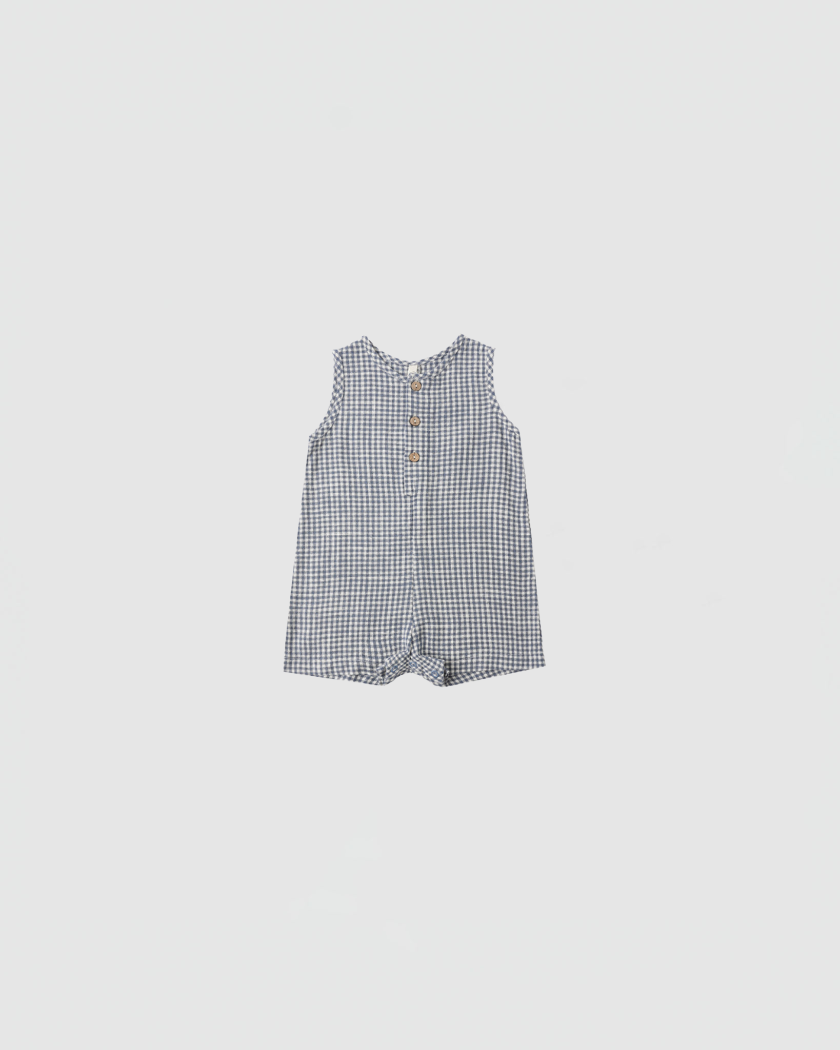 Rylee + Cru Mavrick Romper in Marine Gingham