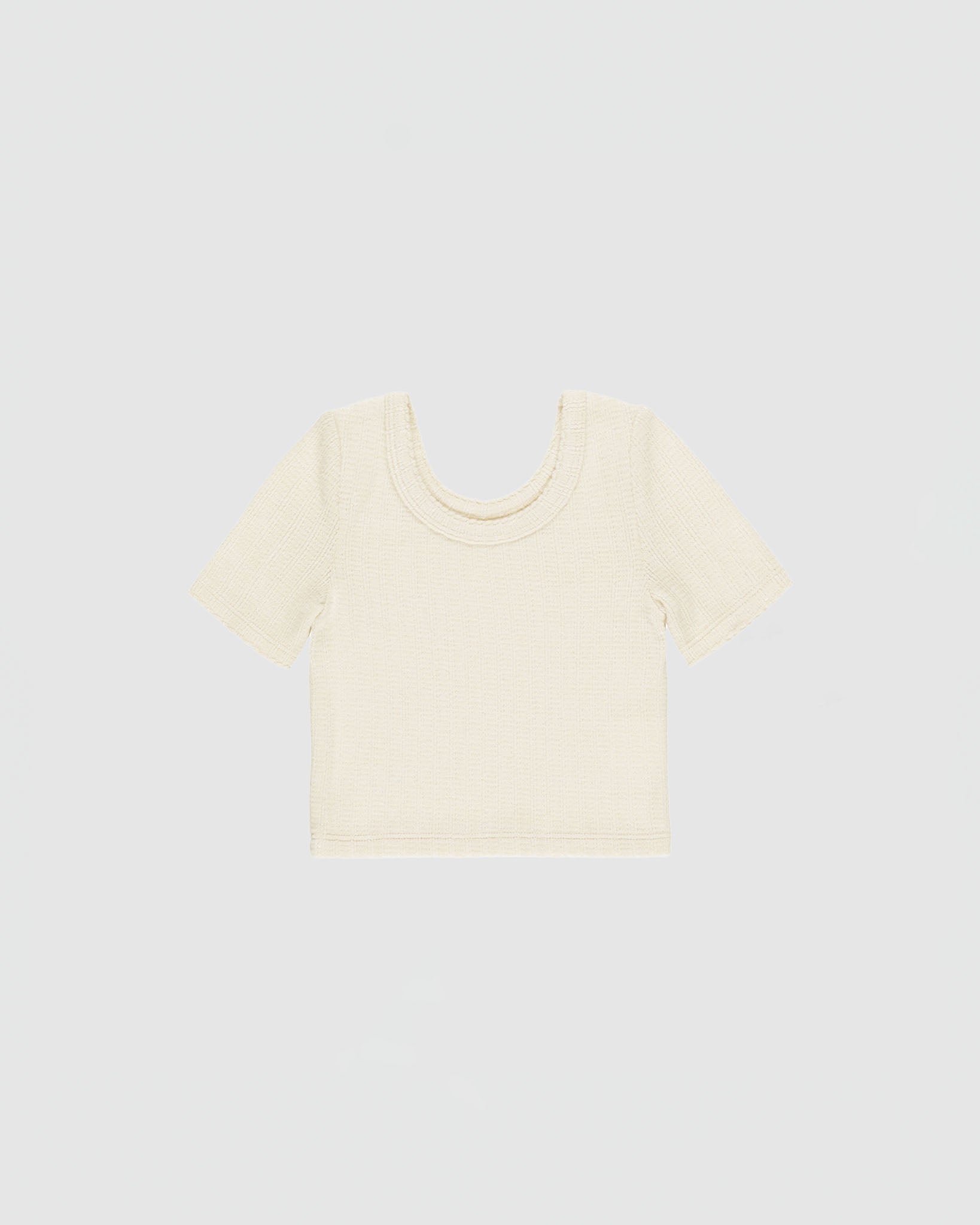 Rylee + Cru Scallop Tee in Natural