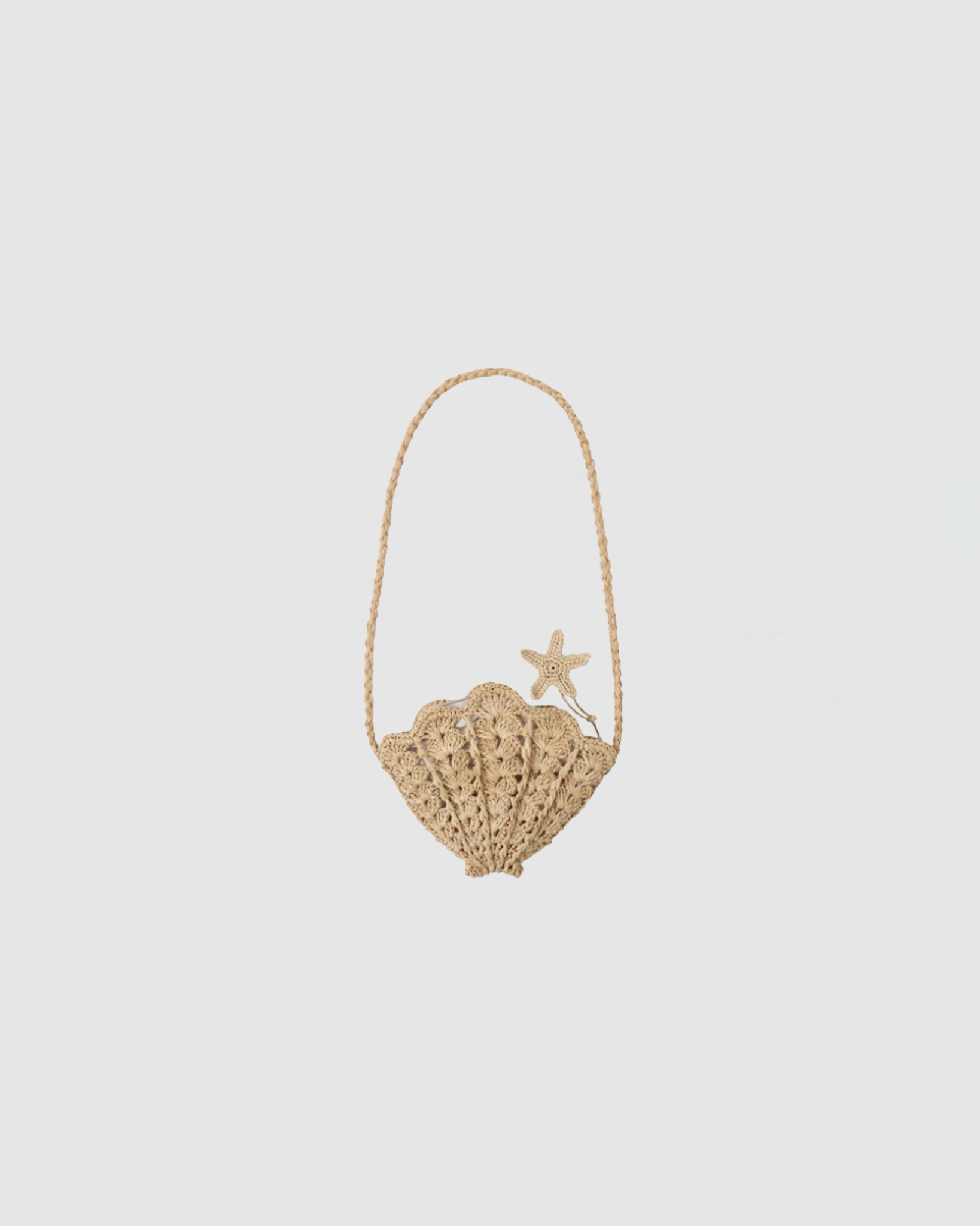 Rylee + Cru Shell Purse in Straw