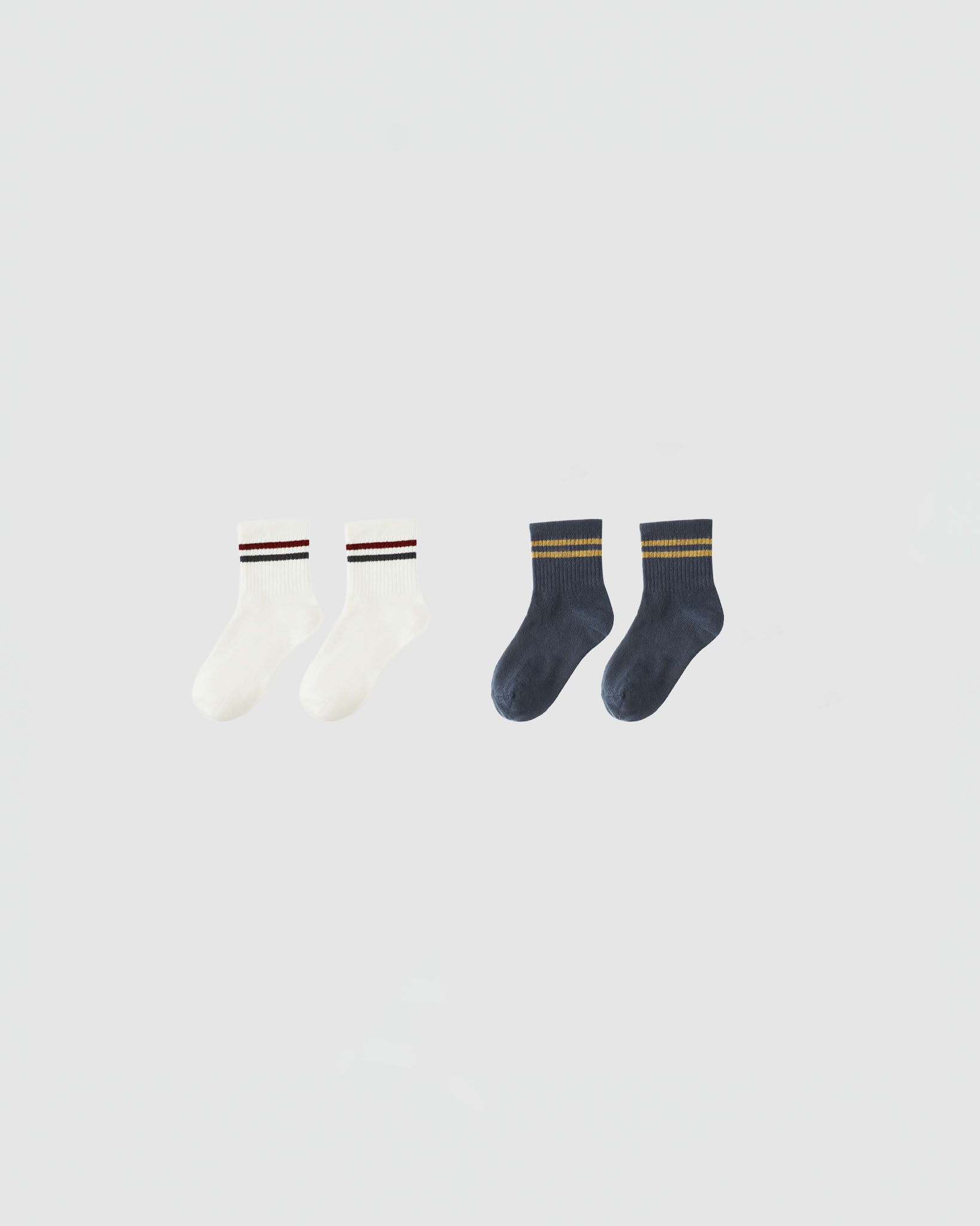 Rylee + Cru Stripe Socks in Ivory/Navy