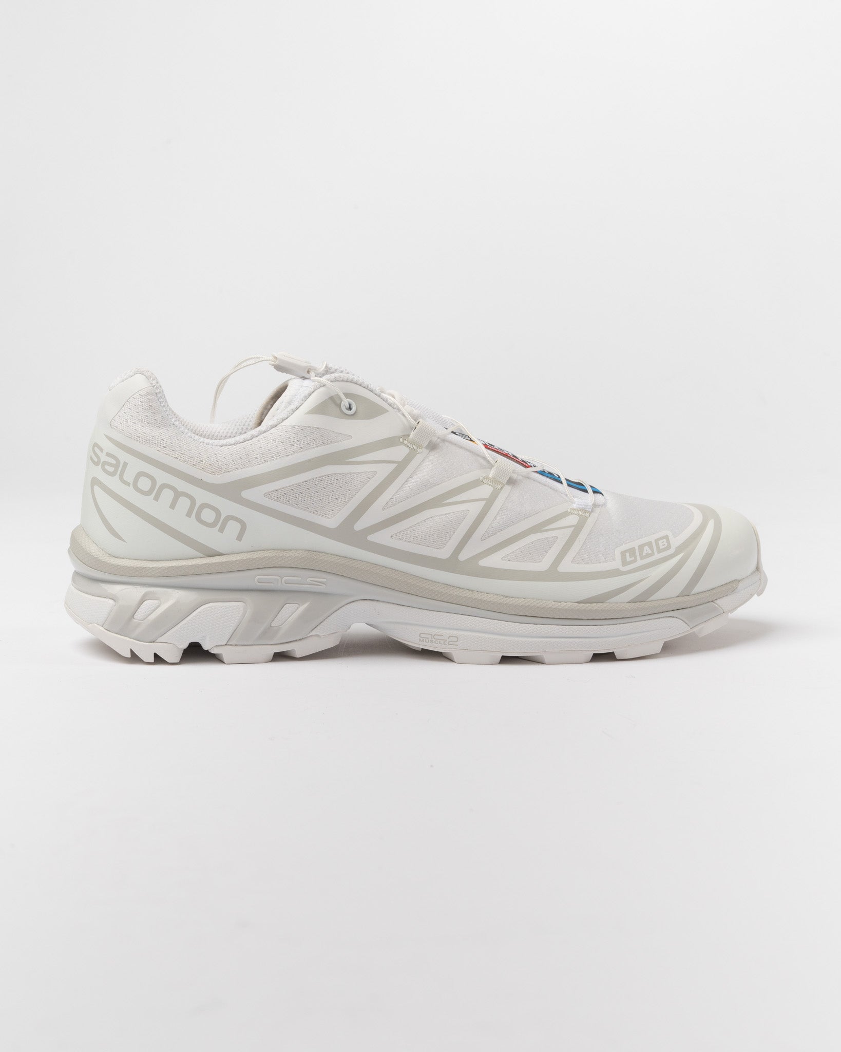 Salomon XT-6 in White/White/Lunar Rock