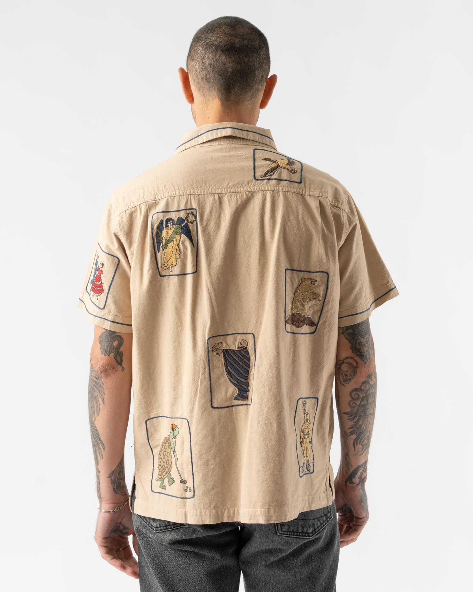 Samuel Zelig Box Camp Shirt Natural Tint