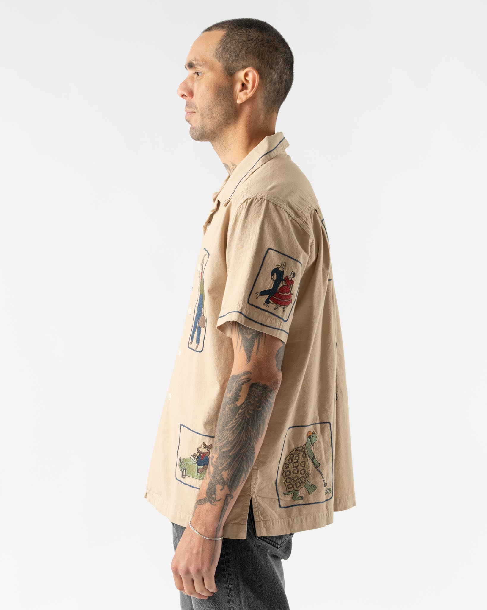 Samuel Zelig Box Camp Shirt Natural Tint