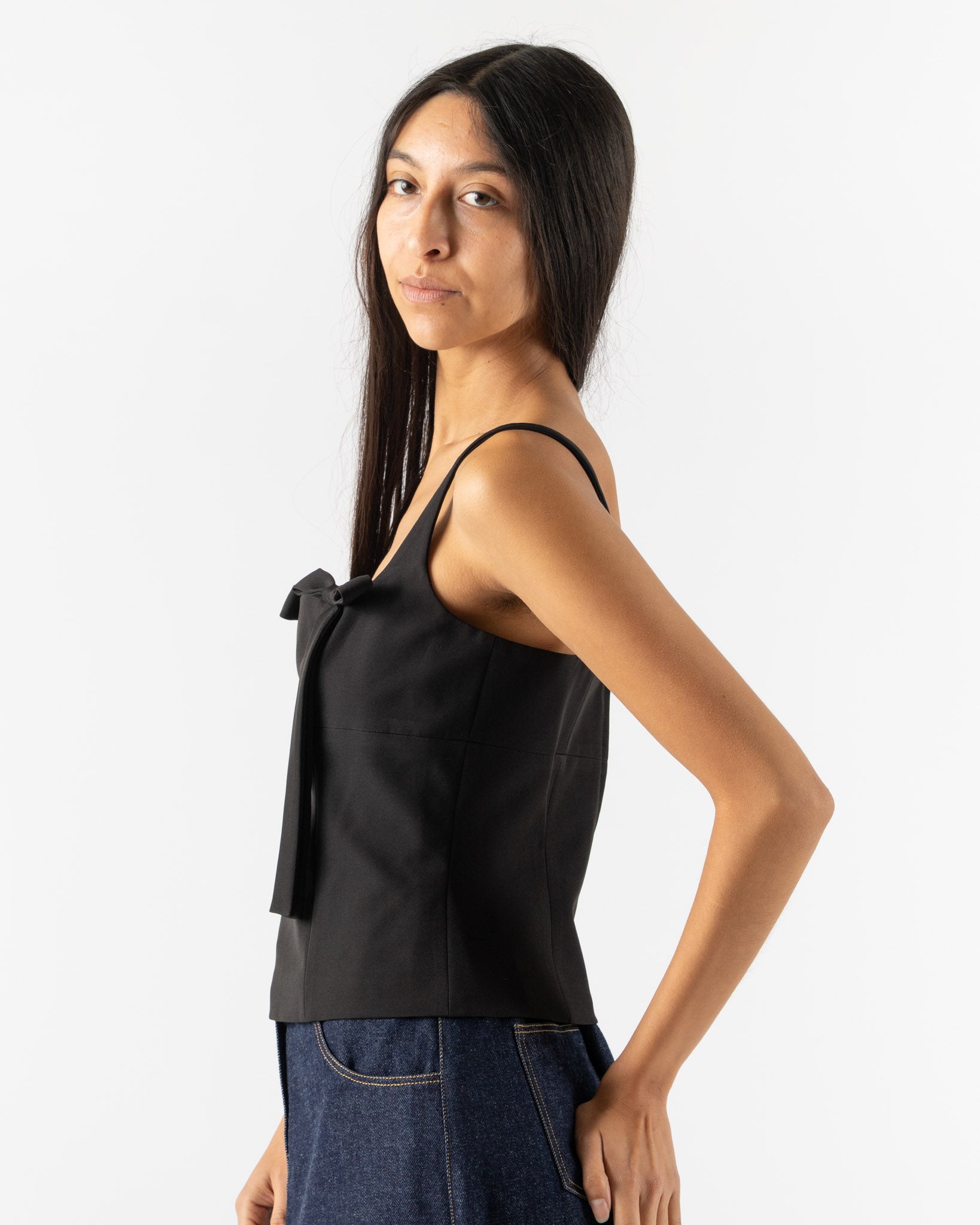 Sandy Liang Amelie Top in Black