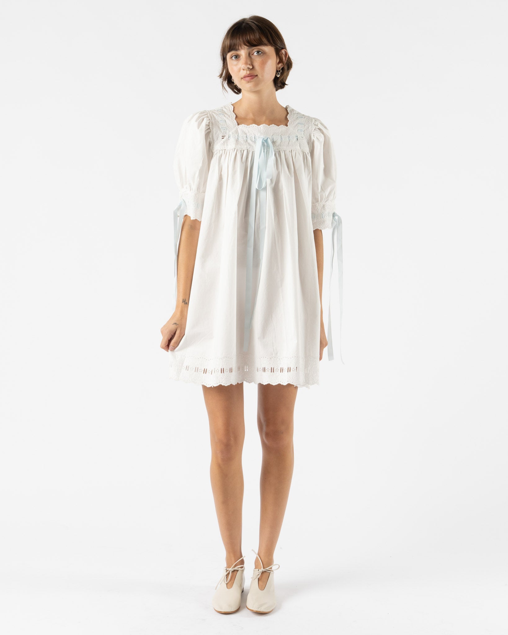 Sandy Liang Daikon Dress in White