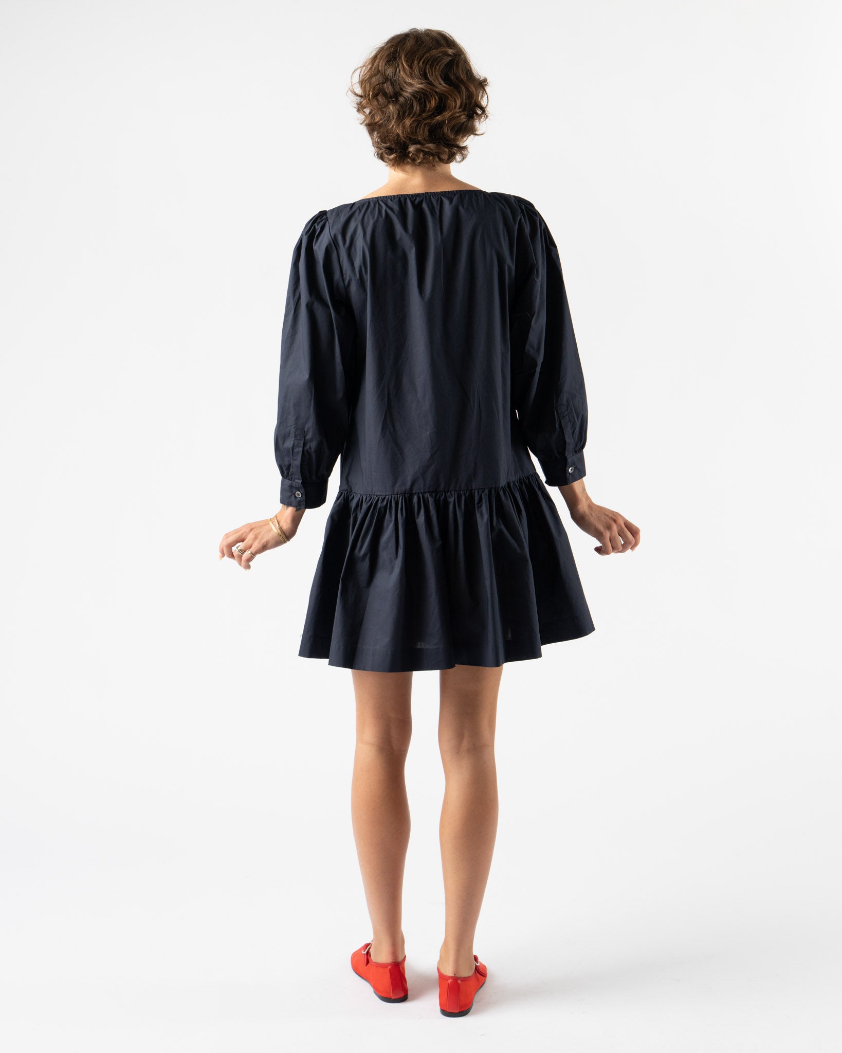 Sandy Liang Delia Dress in Navy