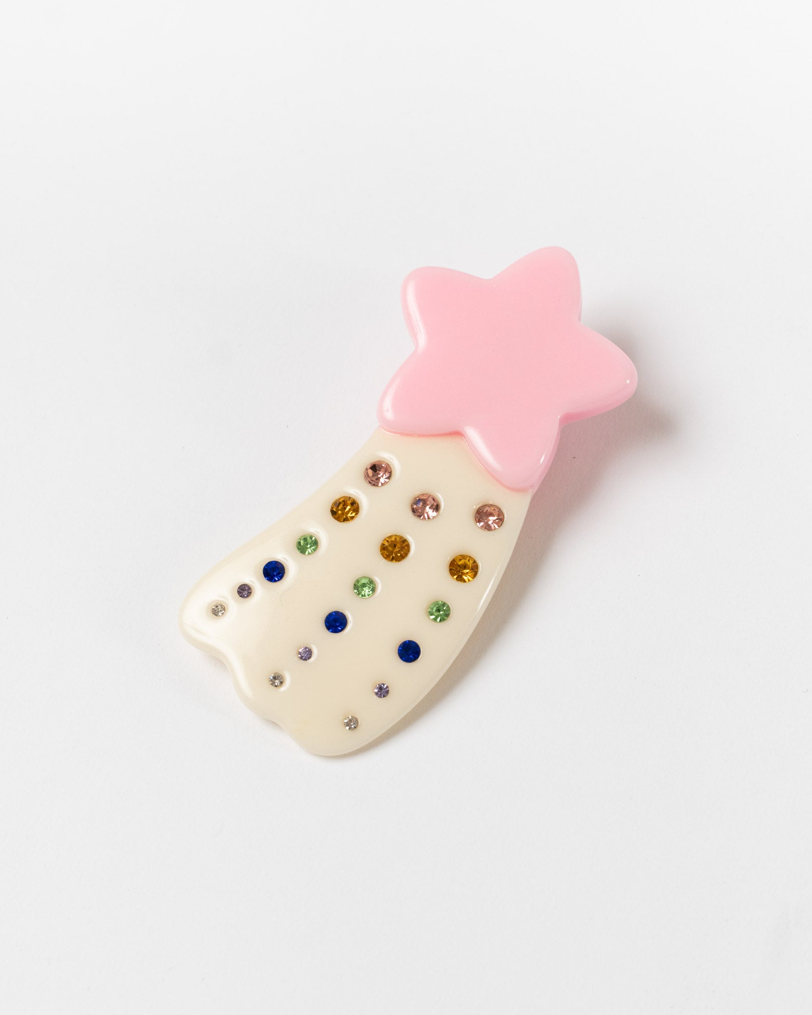 Sandy Liang Shooting Star Hair Clip in Pink