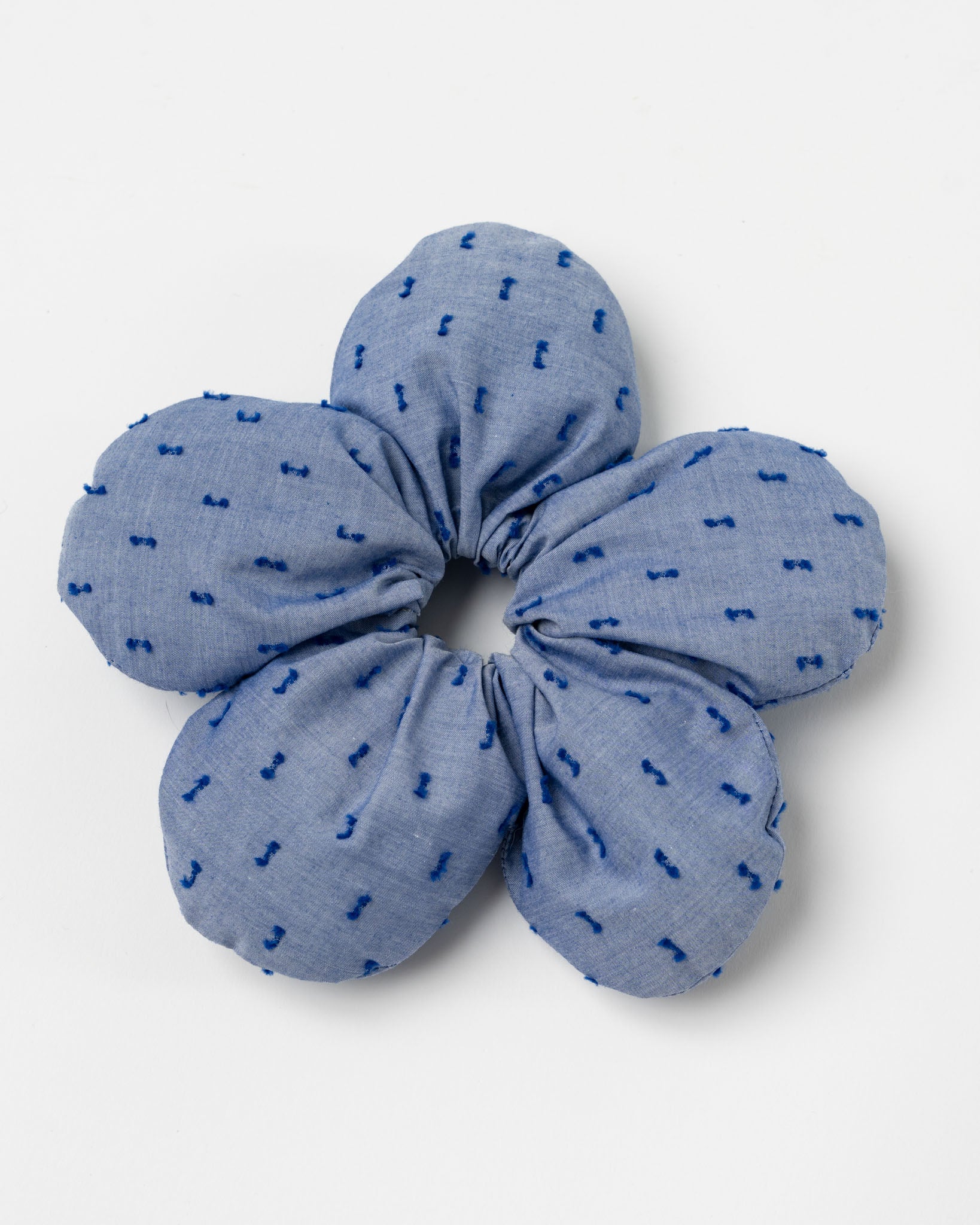 Sarah Miller Indigo Dot Scrunchie