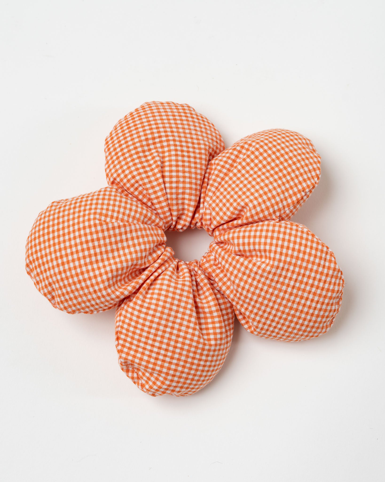 Sarah Miller Orange Gingham Scrunchie