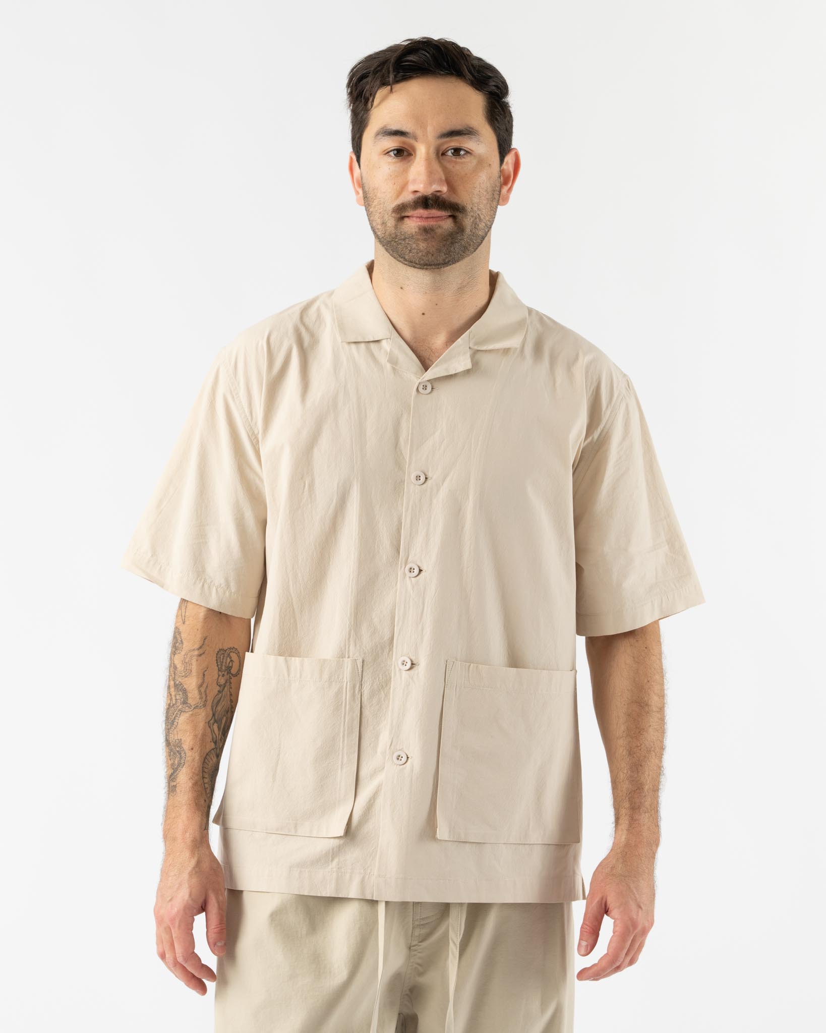 Satta Camp Shirt in Ecru