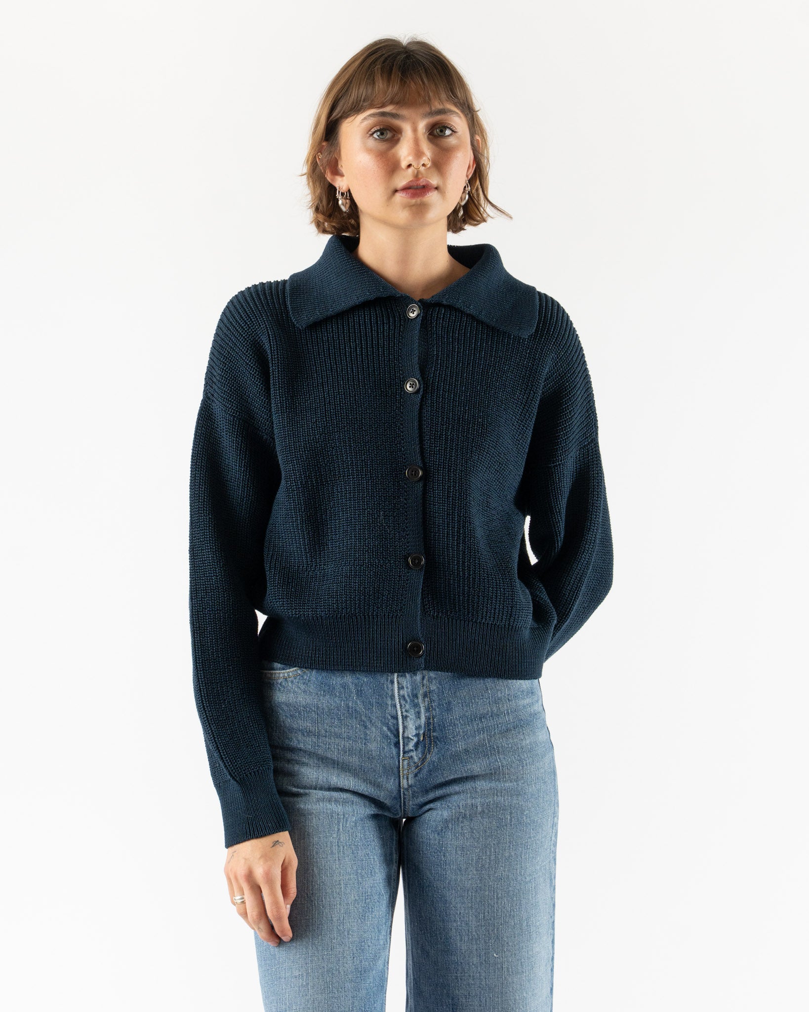 Shaina Mote Saatchi Cardigan in Navy Curated at Jake and Jones