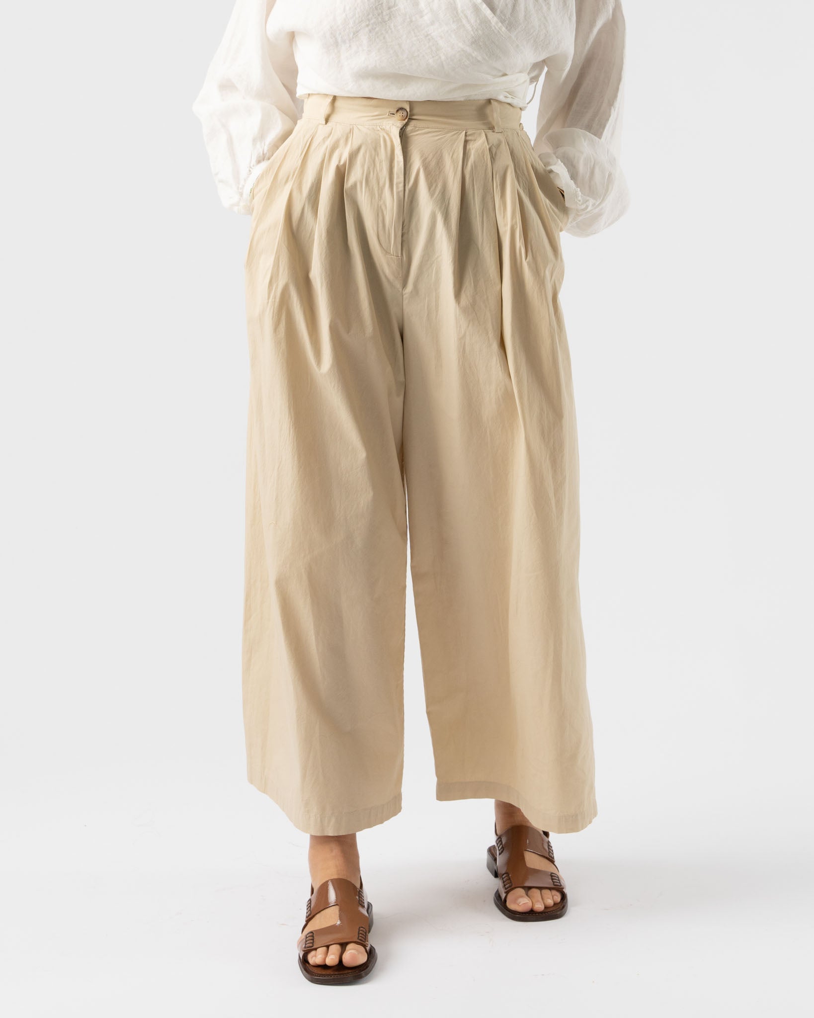 Shaina Mote Volume Trouser in Beige