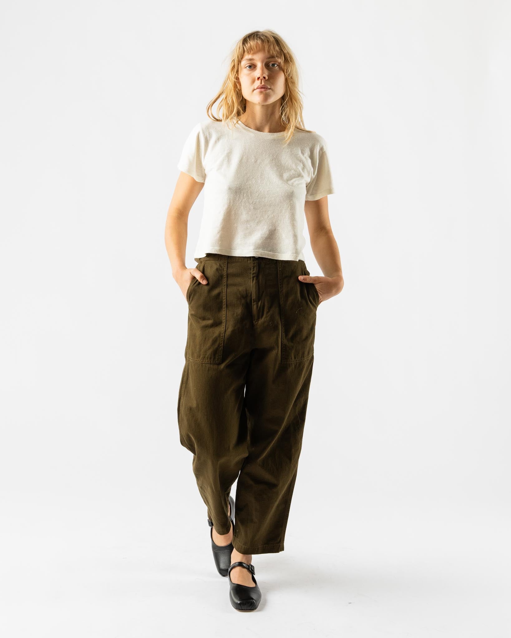 Shaina Mote Painter Pant in Olive