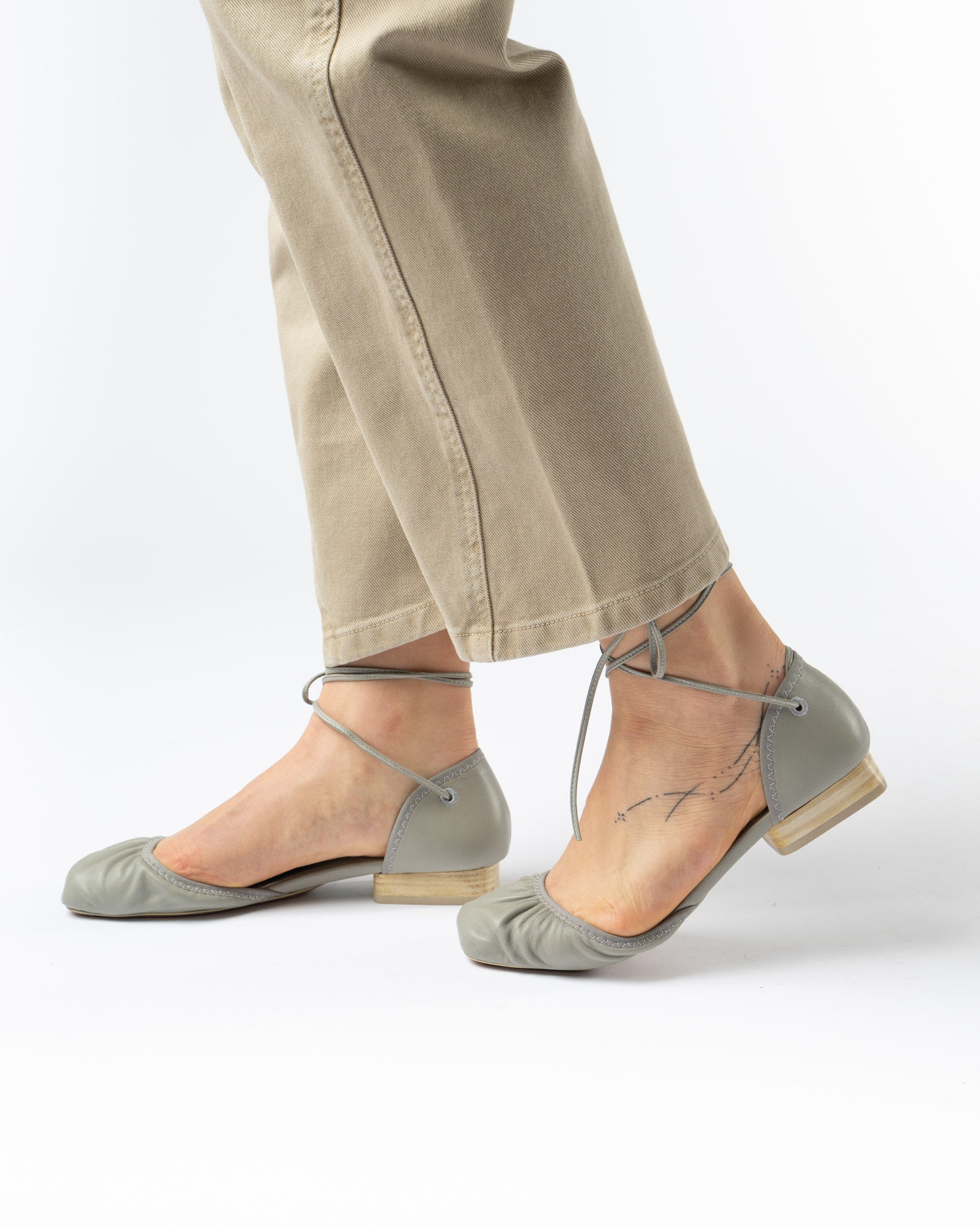 Lemaire Micro Ballerina Flat in Cement