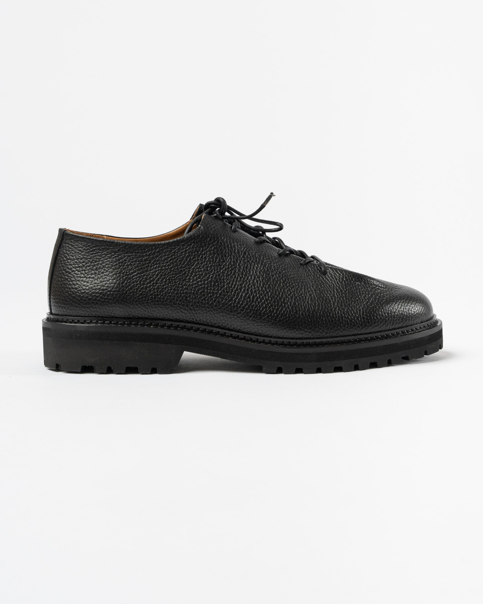jacques solovire edouard lace up dress shoe in black calf Jacques Solovire Paris Eduoard Lug Grained Black Curated at Jake and Jones