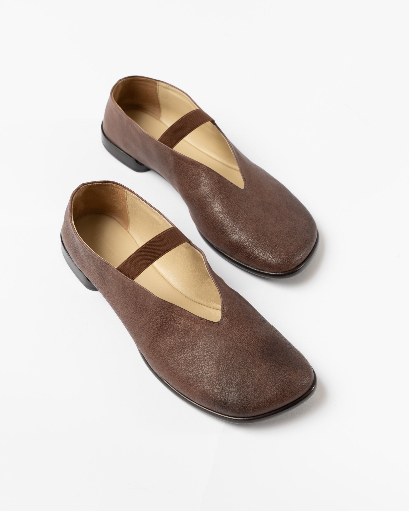 Lemaire Glove Ballerina in Washed Dark Brown
