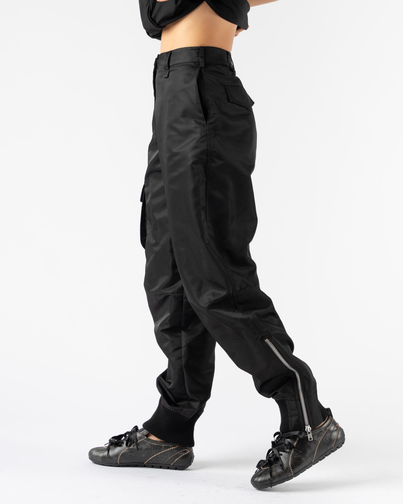 Simone Rocha Multi Bomber Satin Pants in Black
