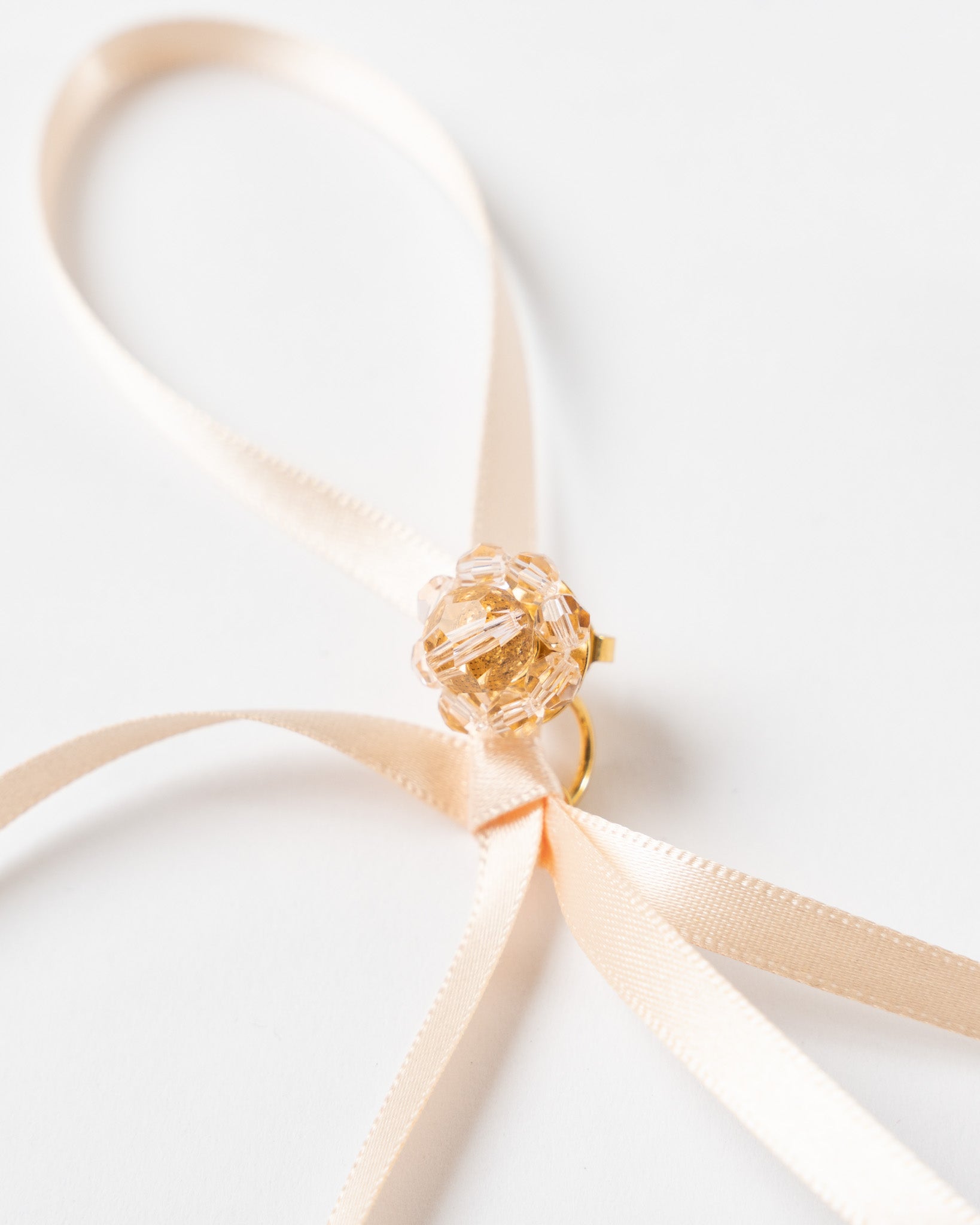 Simone Rocha Bow Ribbon Stud Earrings in Nude/Rose