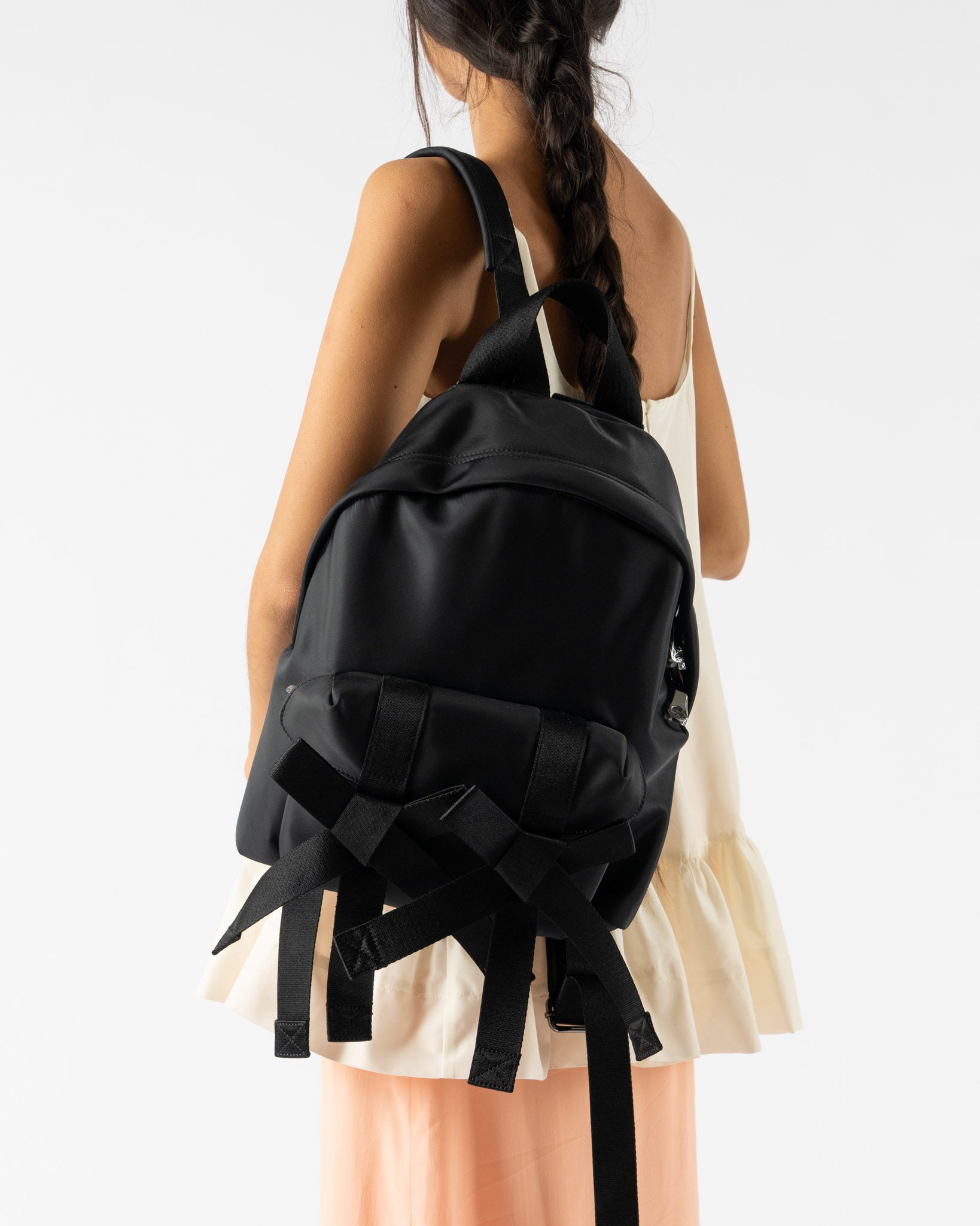 Simone Rocha Bow Front Backpack in Black