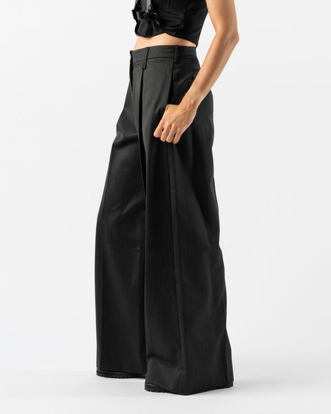 Simone Rocha Pleated Apron Overlay Trousers Pants 600055001blk