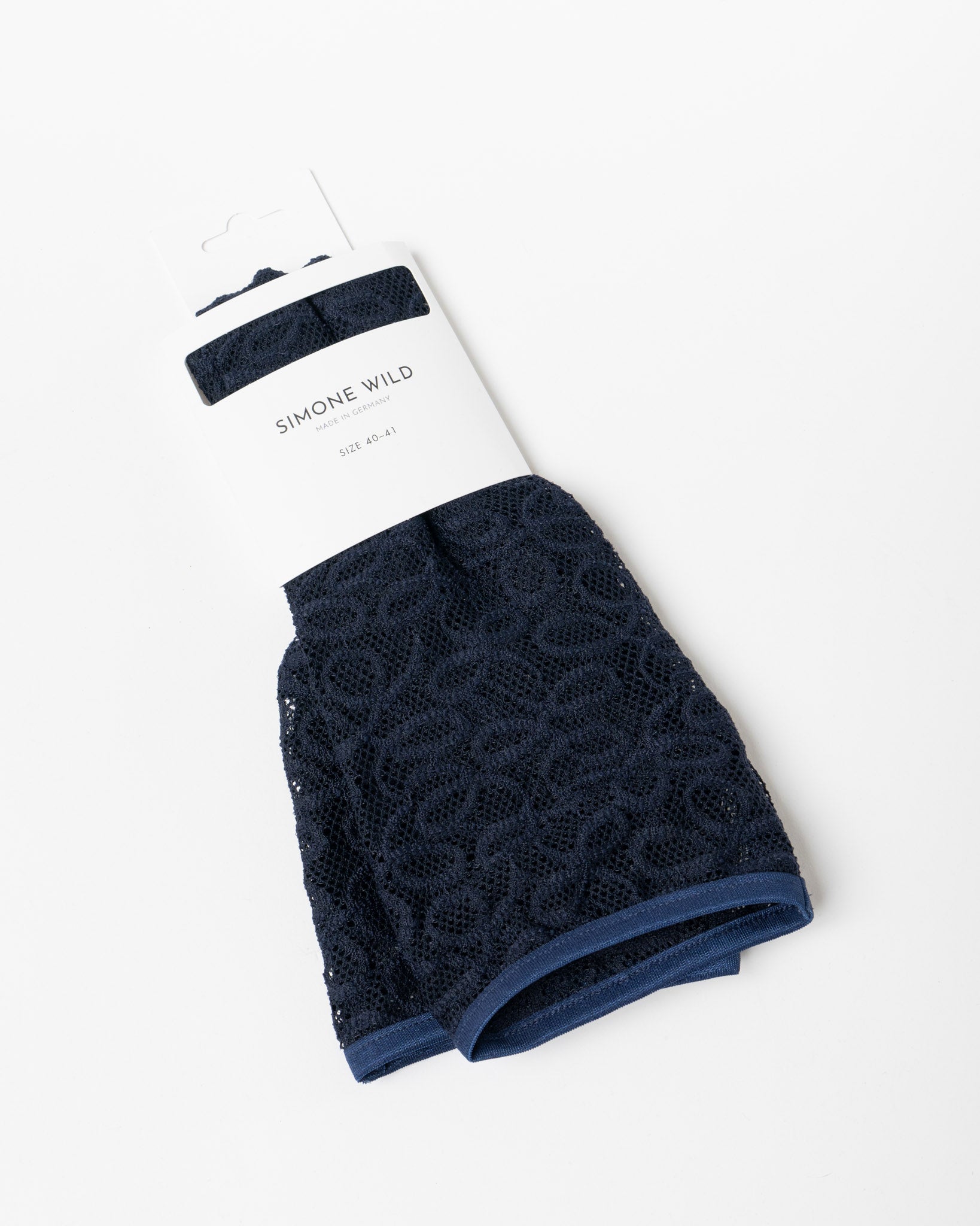 Simone Wild Lace Knee Socks in Navy