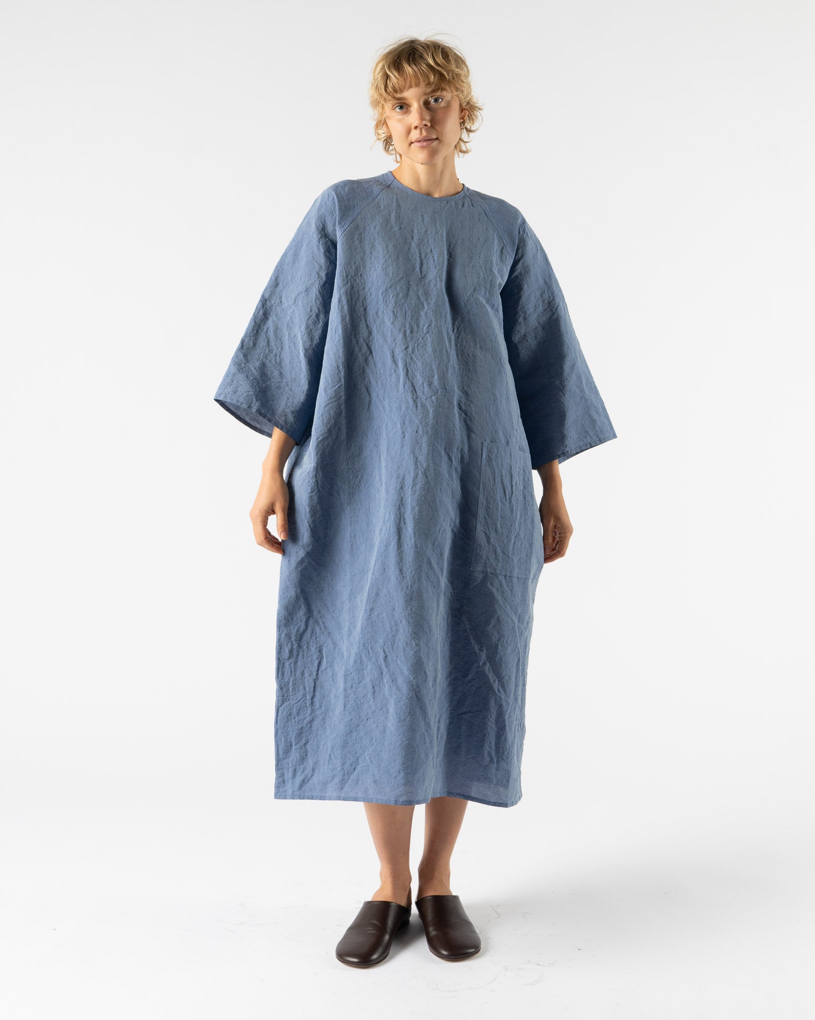 Sofie D'Hoore Diya Dress in Blue Jeans Curated at Jake and Jones
