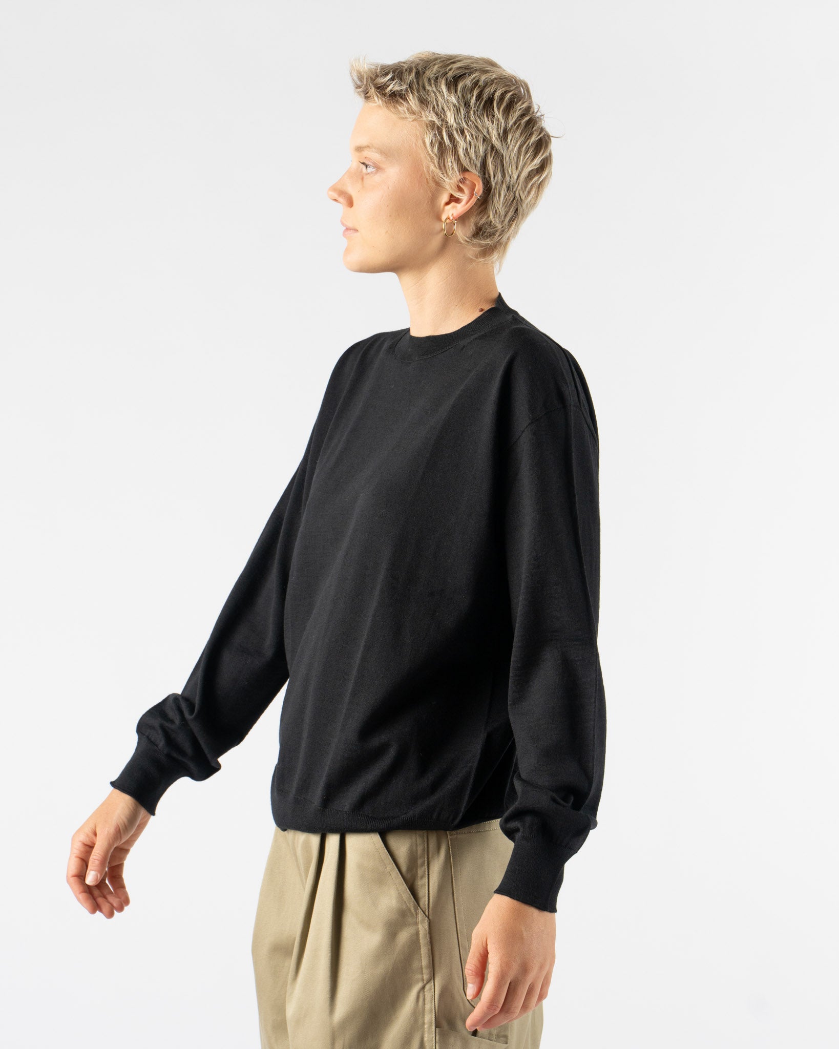 Sofie D'Hoore Muscat Crew Neck Pullover in Black