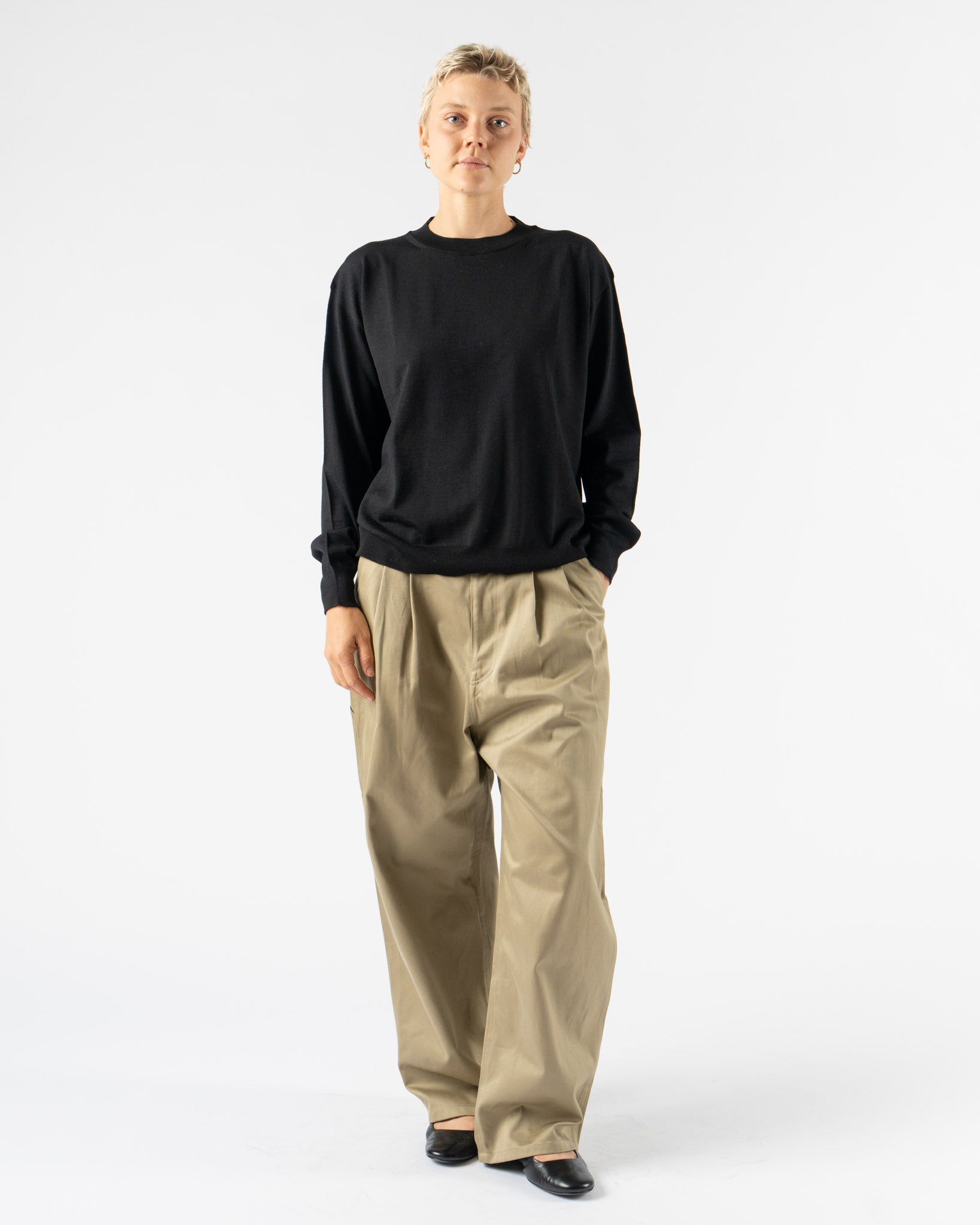 Sofie D'Hoore Muscat Crew Neck Pullover in Black