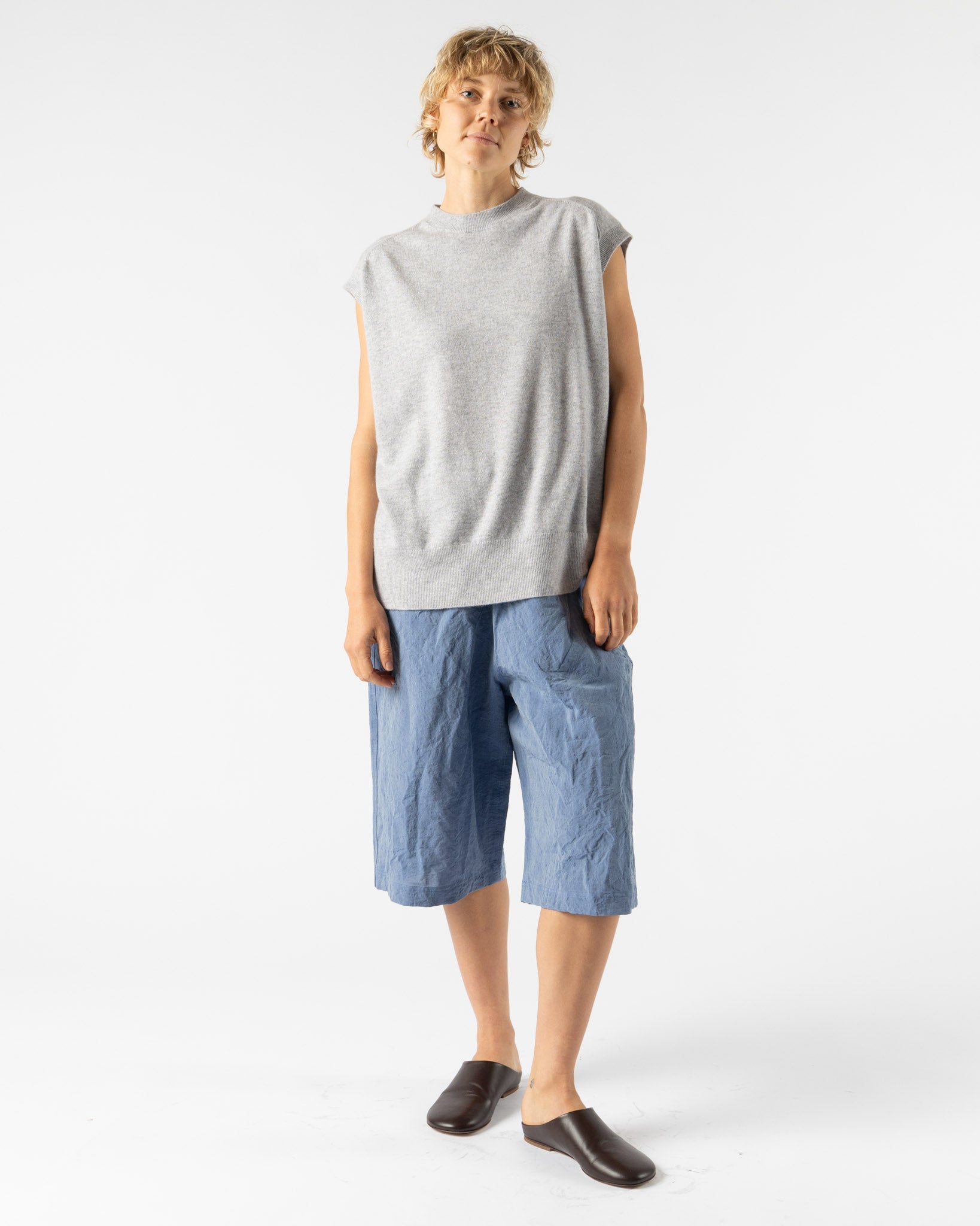 Sofie D'Hoore Plick Shorts in Blue Jeans