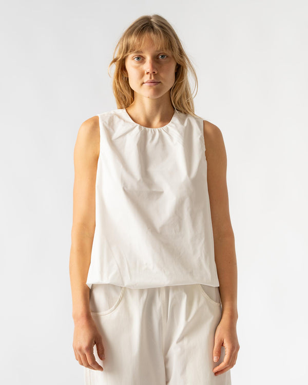Sofie D'Hoore Boom Pota Cropped Top in Woven Snow