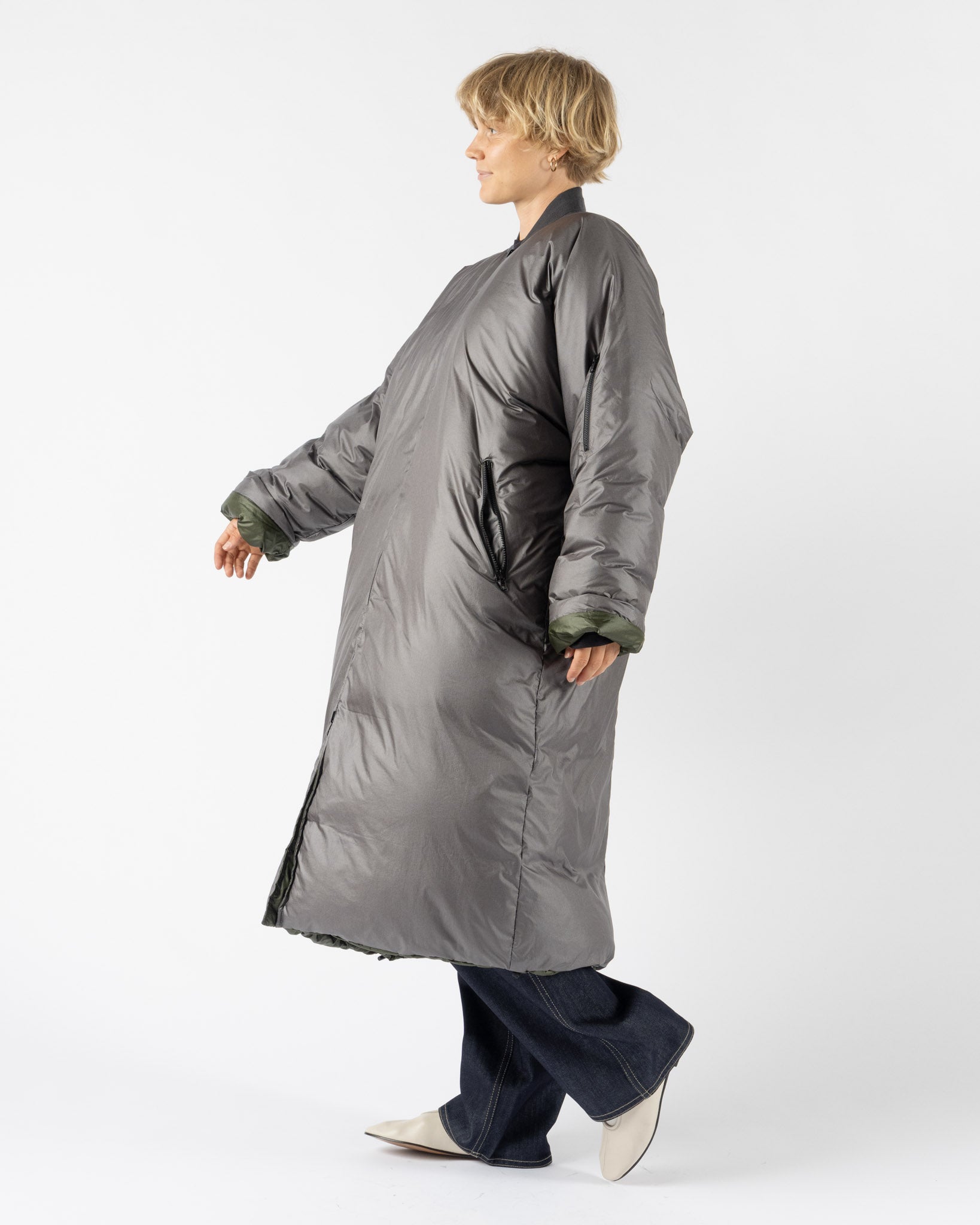 Sofie D'Hoore Online Jacket in Charcoal/Khaki