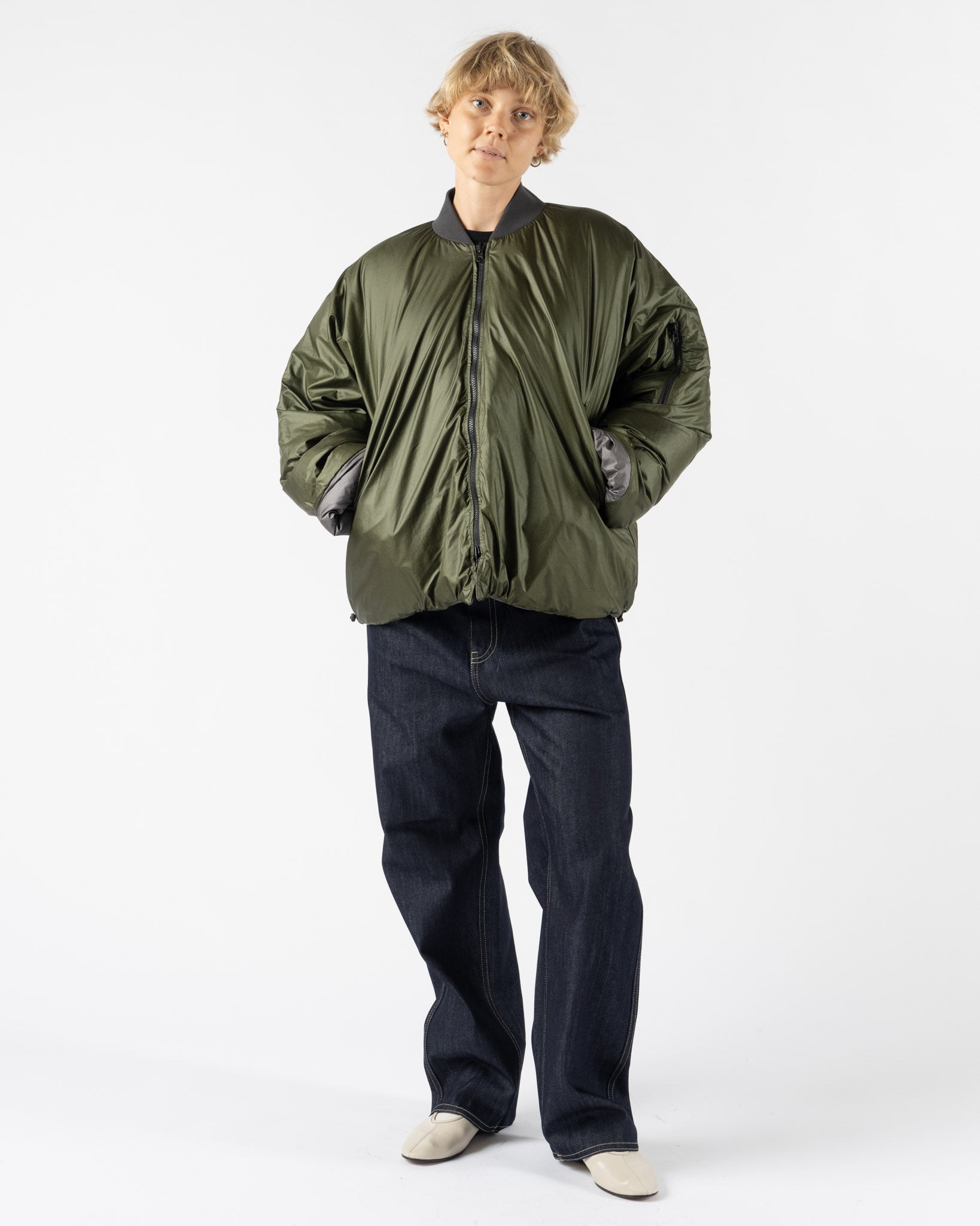 Sofie D'Hoore Origin Jacket in Charcoal/Khaki
