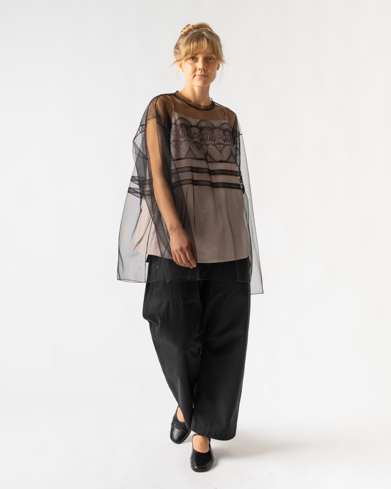Sofie D'Hoore Boise Long Sleeve with Lace in Black