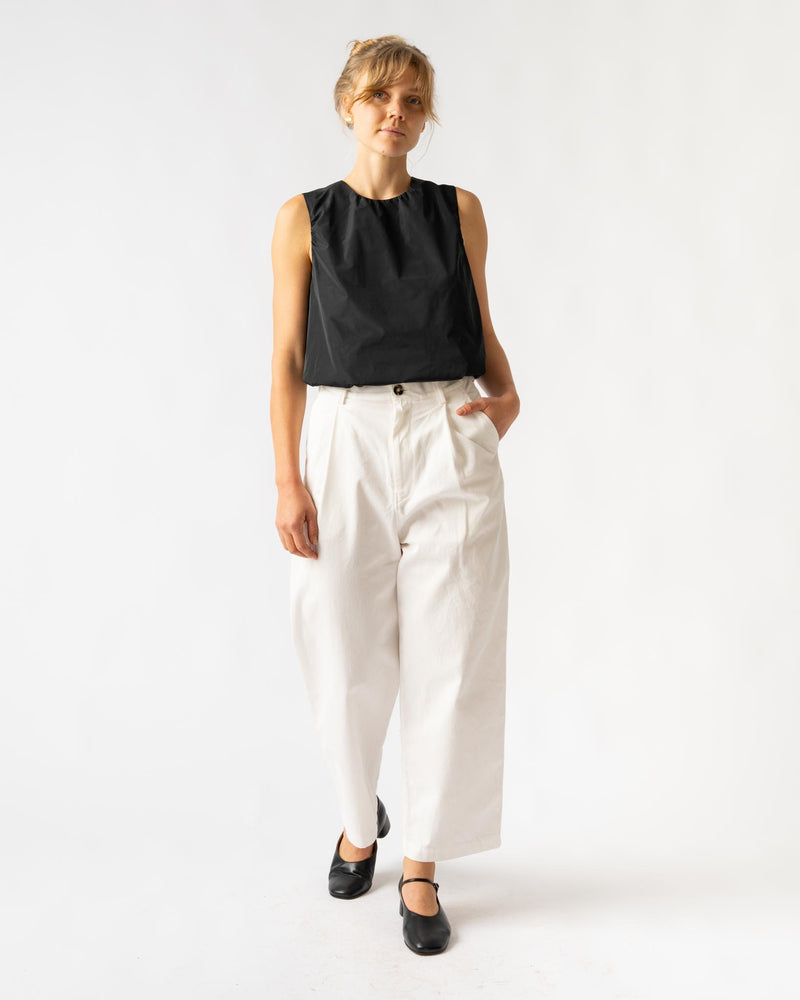 Sofie D'Hoore Boom Pota Cropped Top in Woven Black