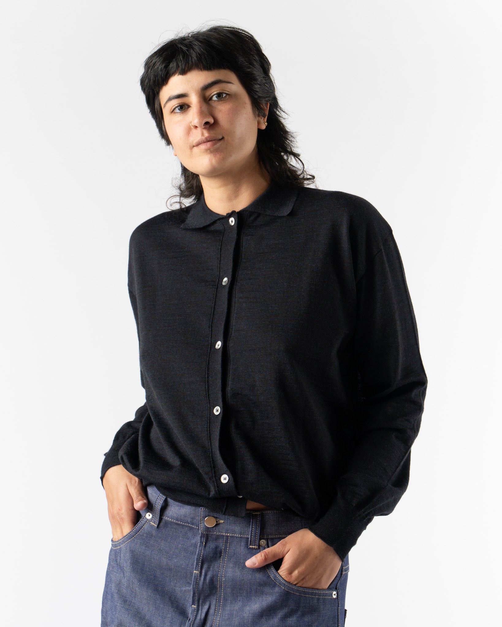 Sofie D'Hoore Mary Cardigan in Dark Navy