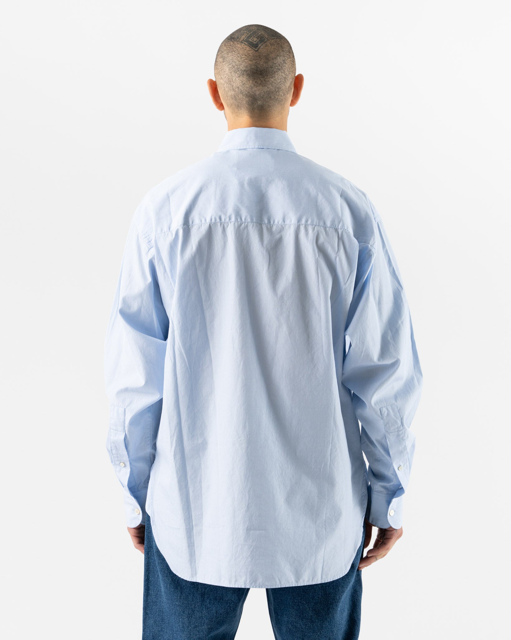 Studio Nicholson Jude Button Down Shirt in Sky Blue