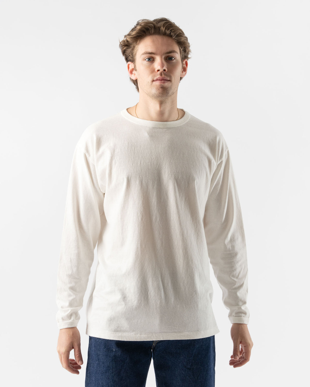 Sunray Sportwear Haleiwa Long Sleeve T Shirt in Off White Curated 