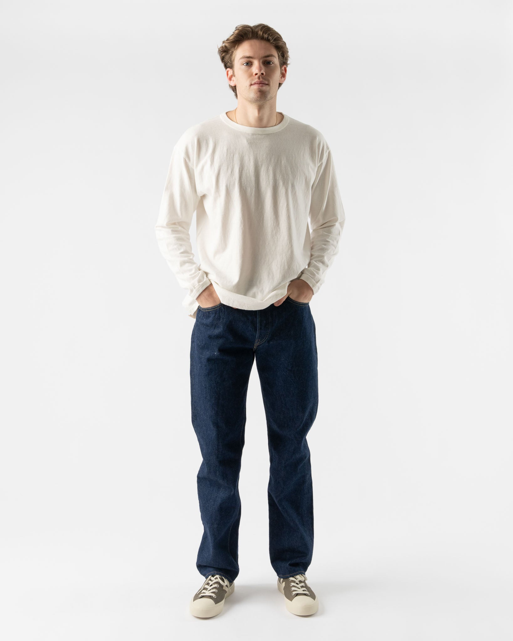 Sunray Sportwear Haleiwa Long Sleeve T Shirt in Off White