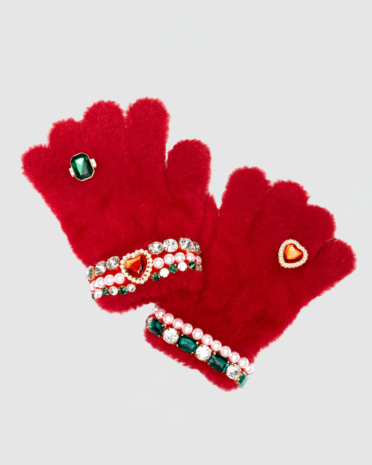Super Smalls Ruby Red Jeweled Gloves