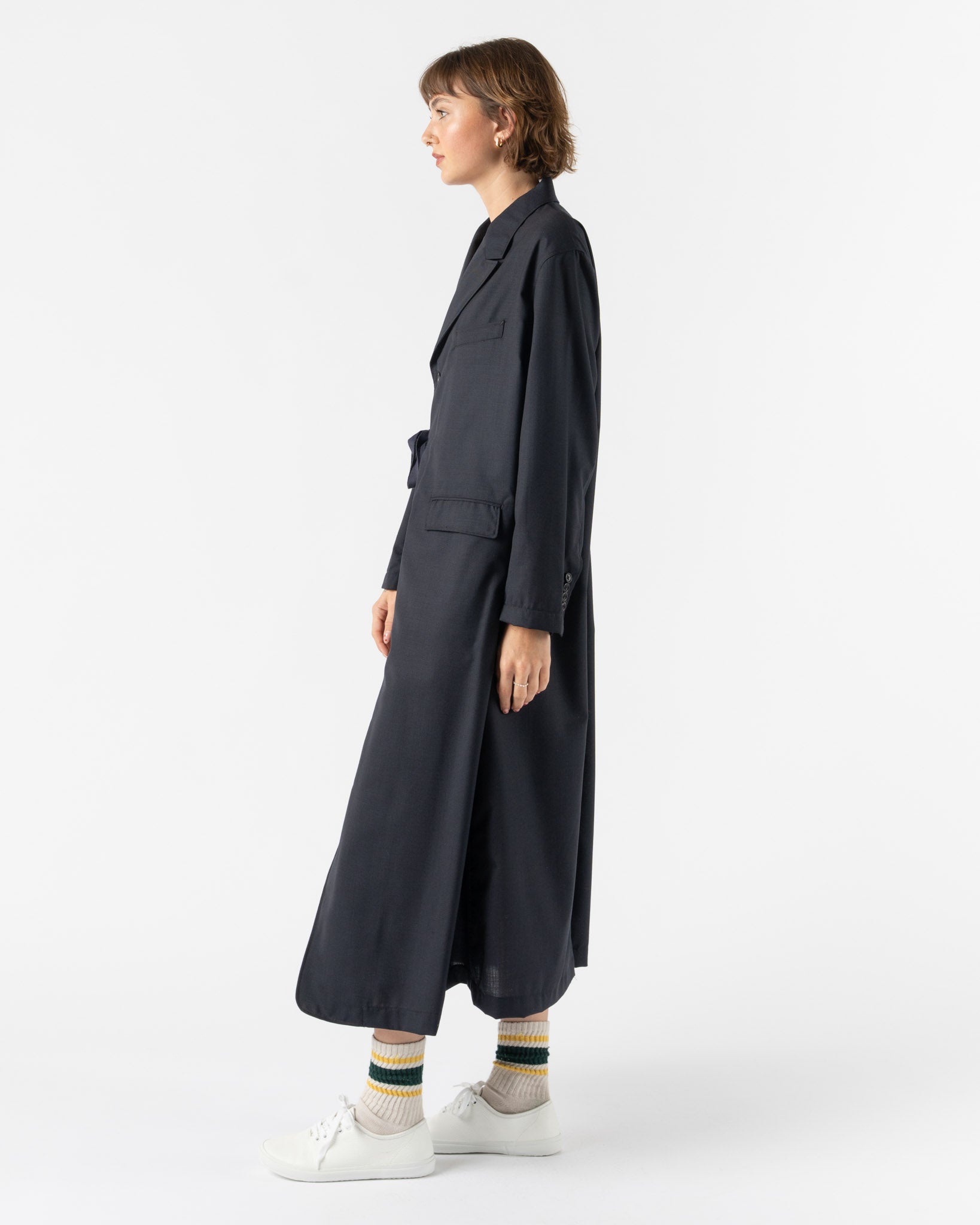 tActi Tux Dress in Navy Tropical Wool