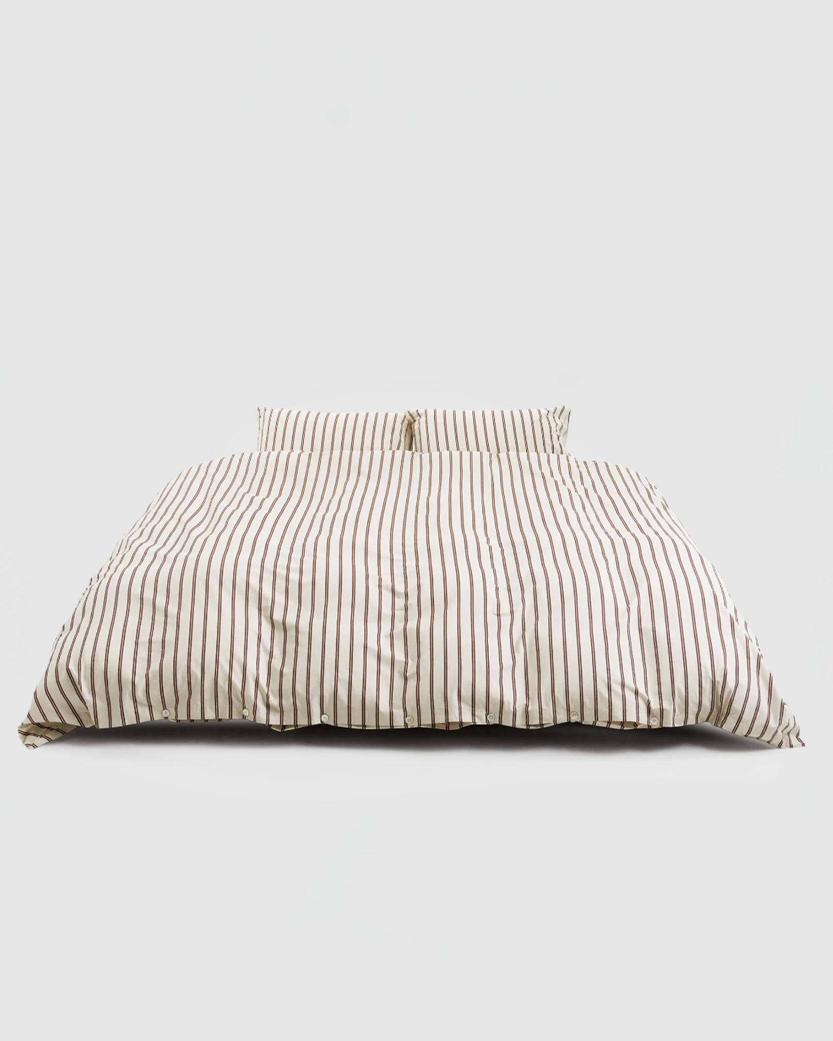 Tekla Percale Queen and King Duvet Cover in Hopper Stripes