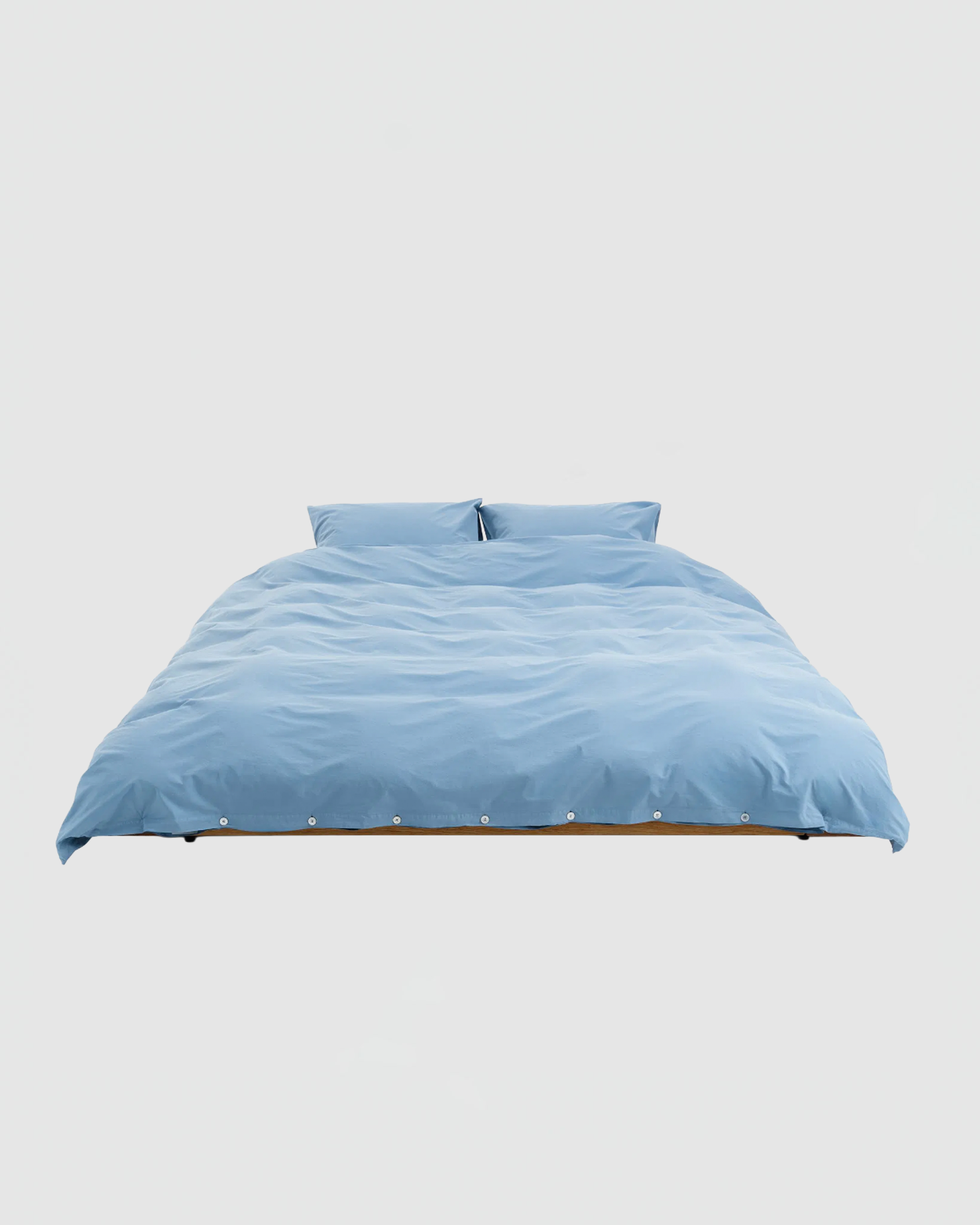 Tekla Percale Duvet Cover in French Blue