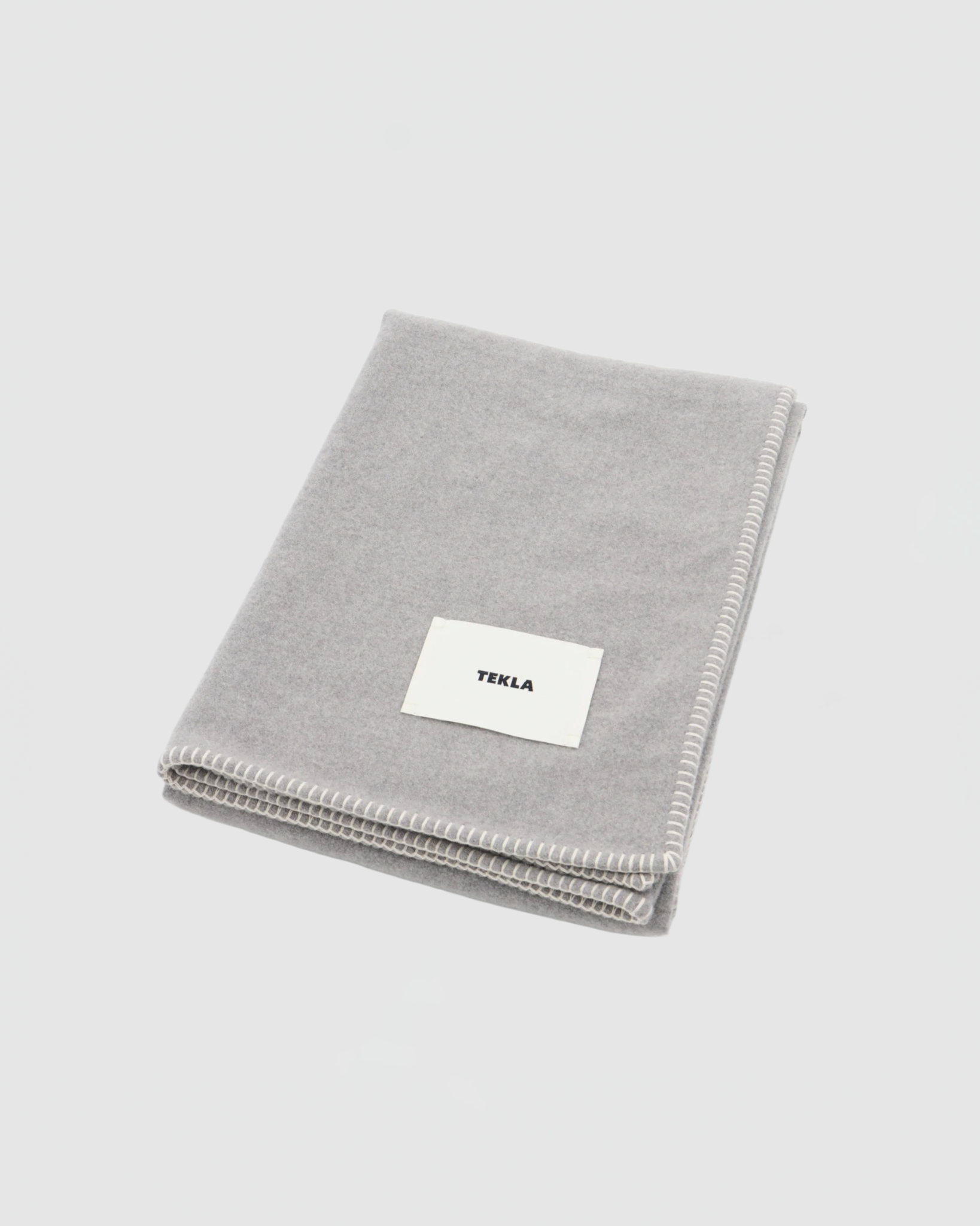 Tekla Lambswool Blanket in Ash Gray