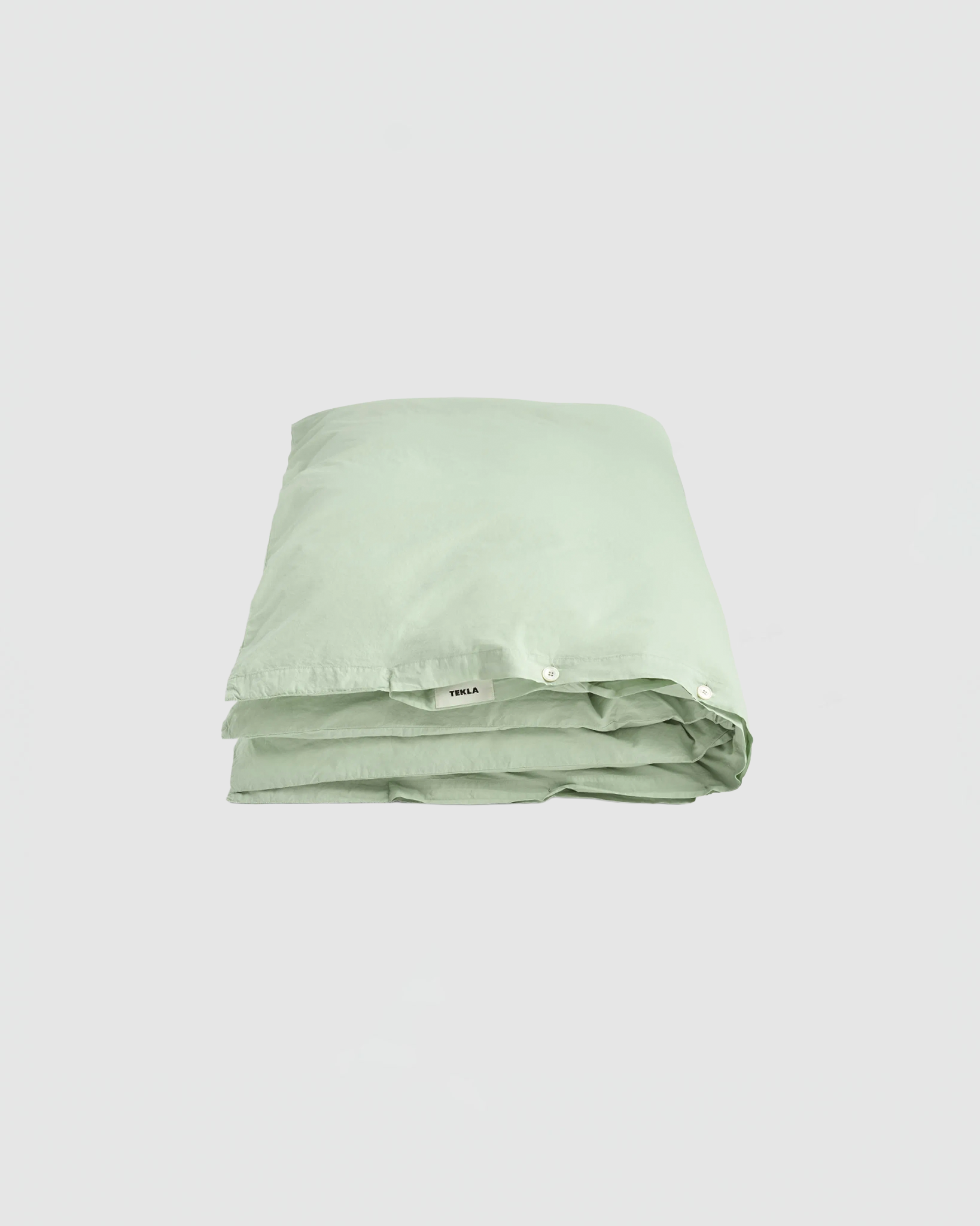 Tekla Percale Duvet Cover in Powder Green