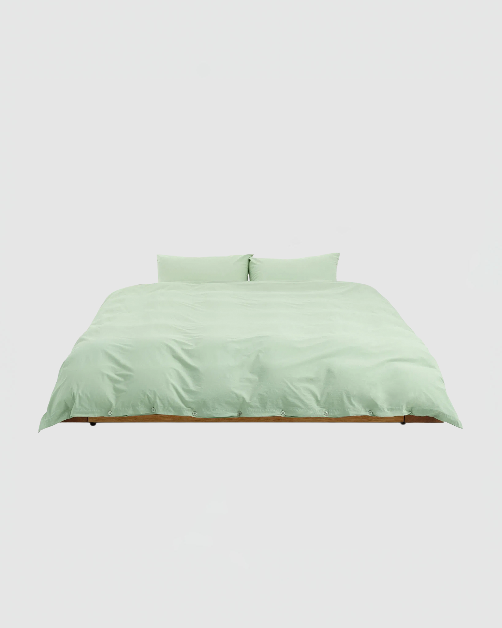 Tekla Percale Duvet Cover in Powder Green