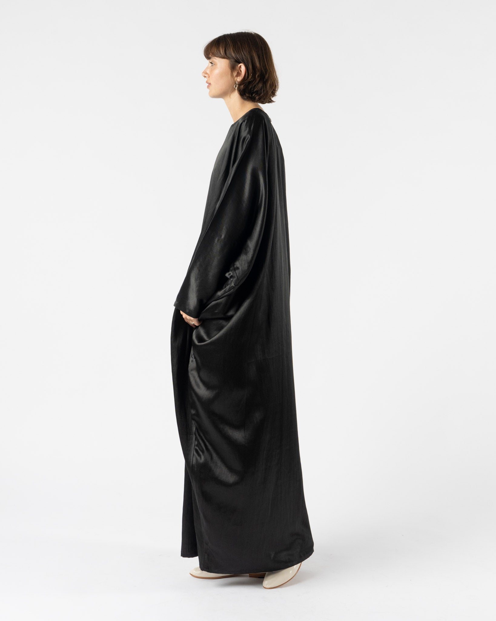 Tigra Tigra Oversized Caftan Dress in Black