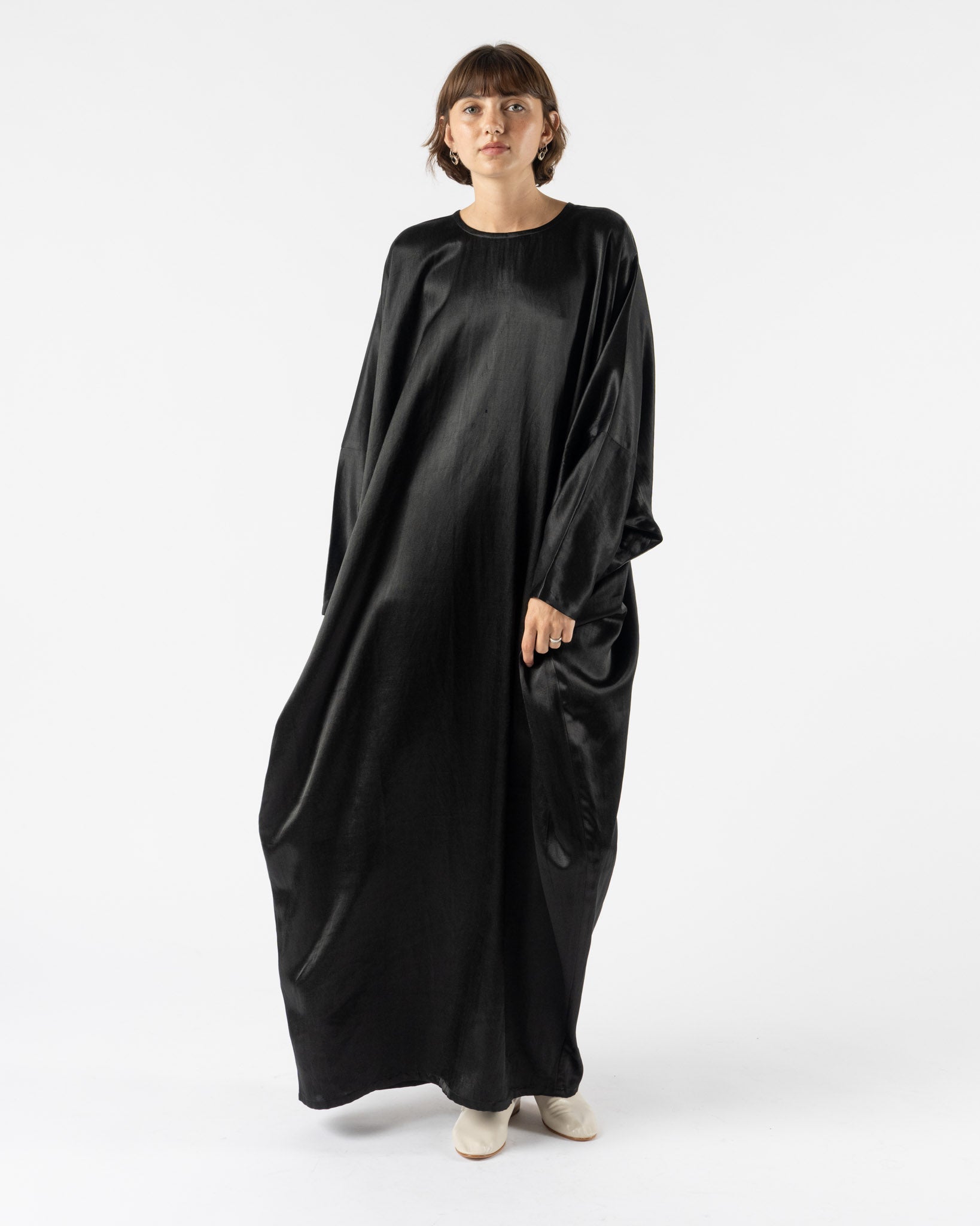 Tigra Tigra Oversized Caftan Dress in Black