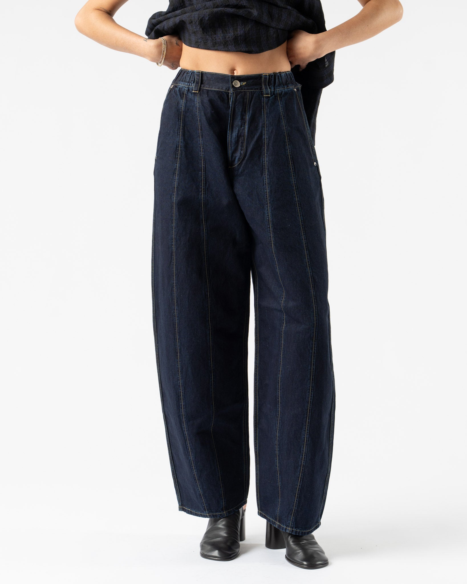 Toogood The Hiker Jean in 8oz Rinsed Denim Indigo Curated at Jake